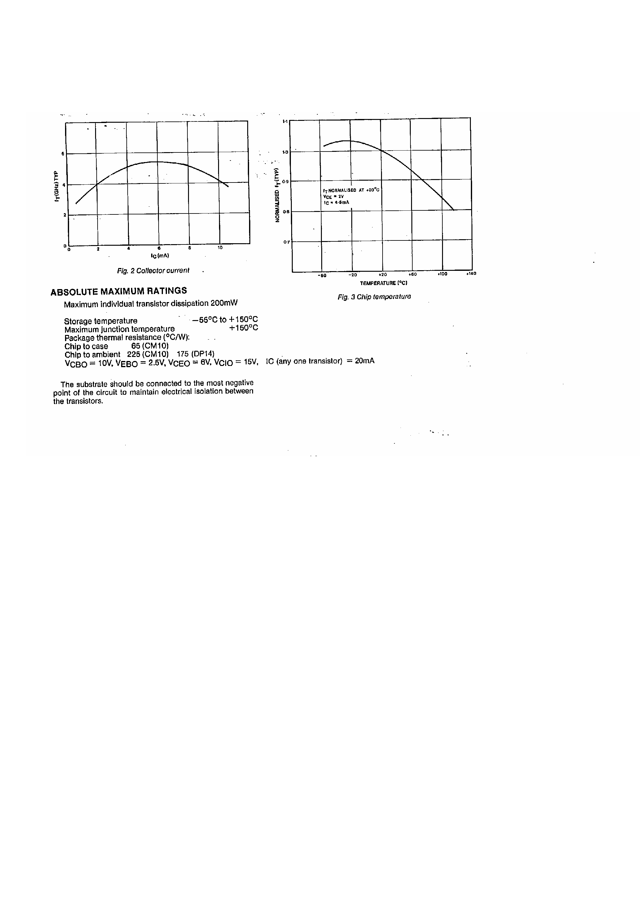 Datasheet SL2364C - (SL2363C) Very High Performance Transistor Arrays page 2