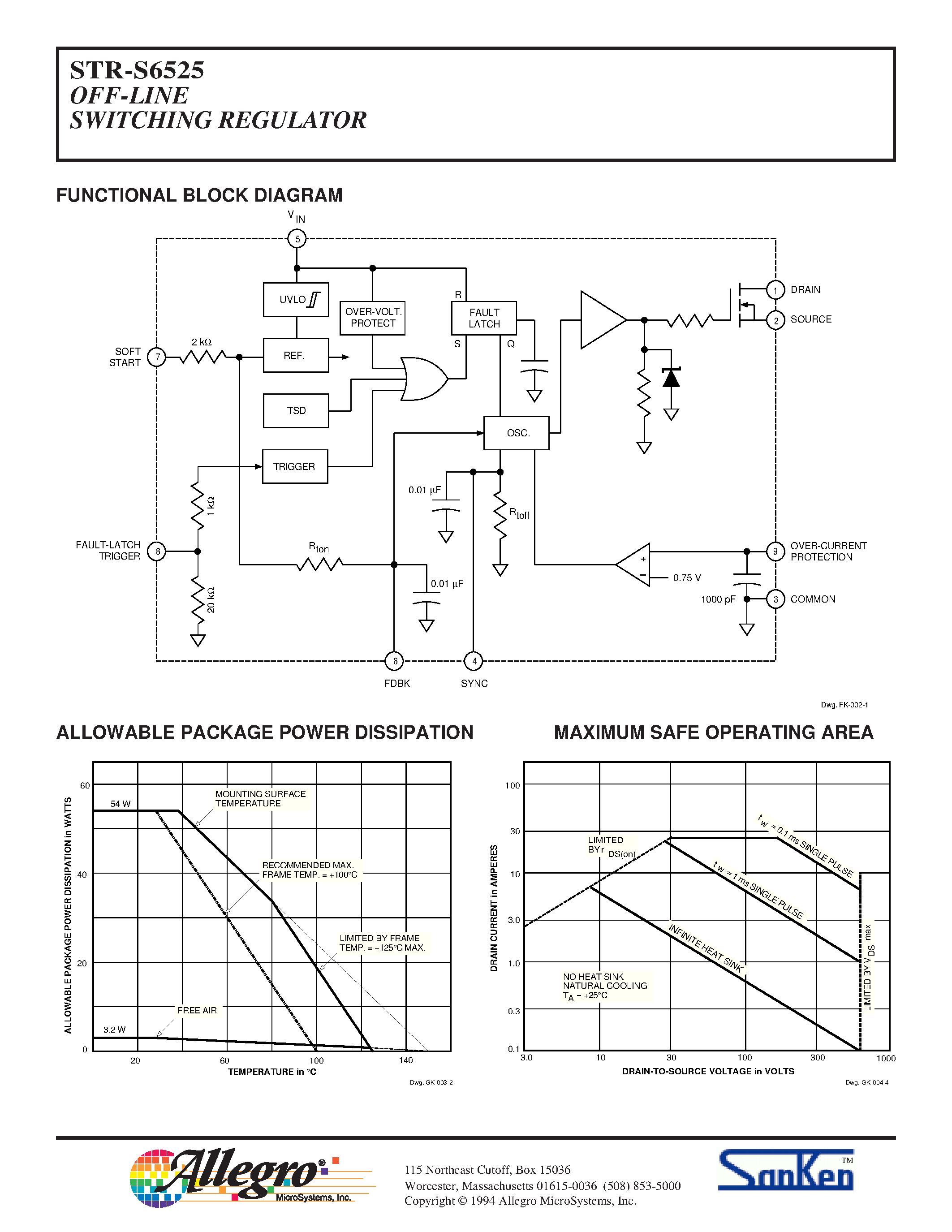 Datasheet STRS6525 page 2 Datasheet STRS6525 - OFF-LINE SWITCHING REGULATOR WITH POWER MOSFET OUTPUT page 2