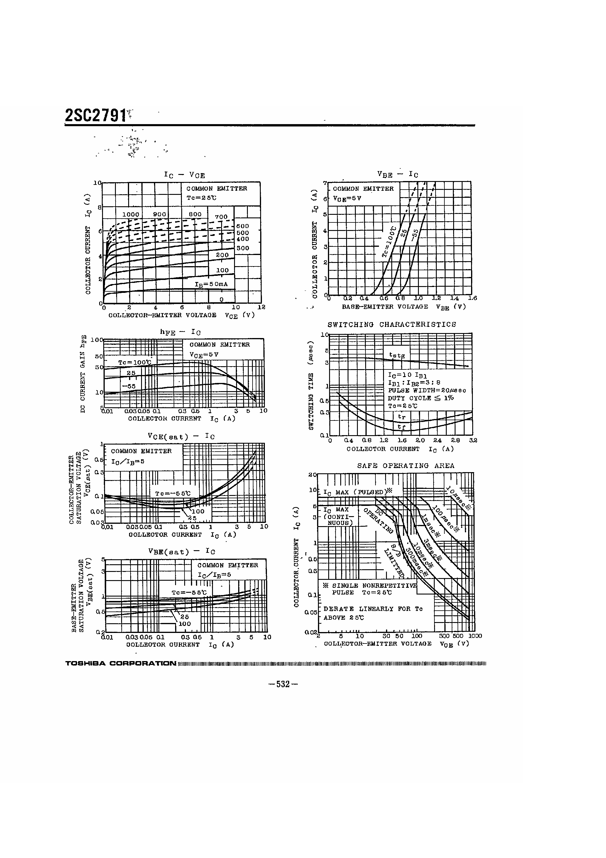 Datasheet 2SC2791 - SILICON NPN TRIPLE DIFFUSED TYPE page 2