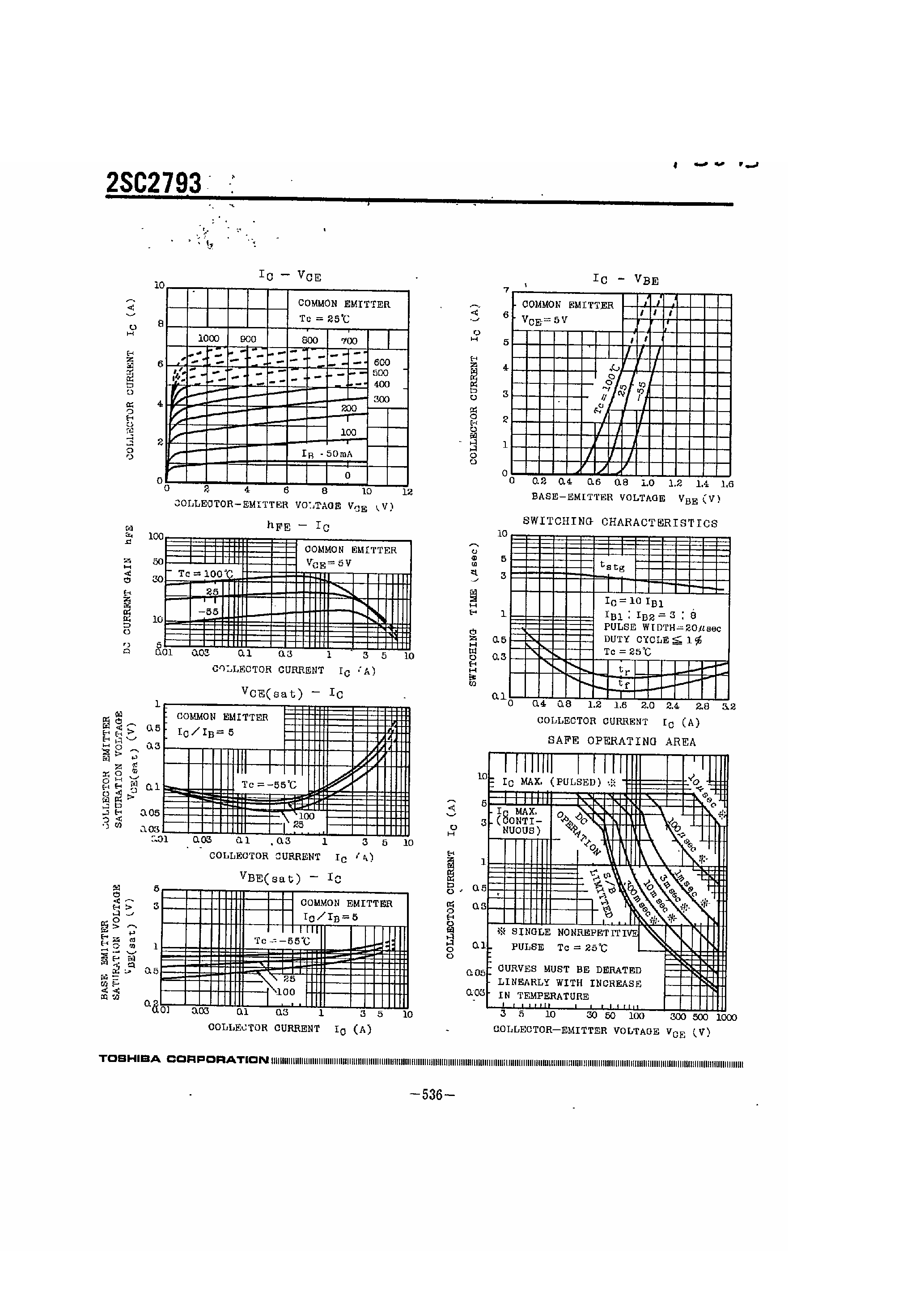 Datasheet 2SC2793 - SILICON NPN TRIPLE DIFFUSED TYPE page 2