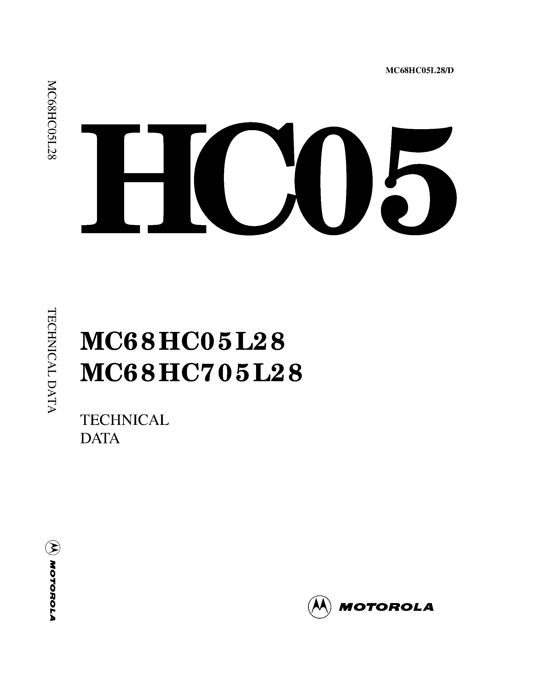 Даташит на микросхему MC68HC05L28 страница 1 Даташит MC68HC05L28 - HCMOD Microcontroller Unit страница 1