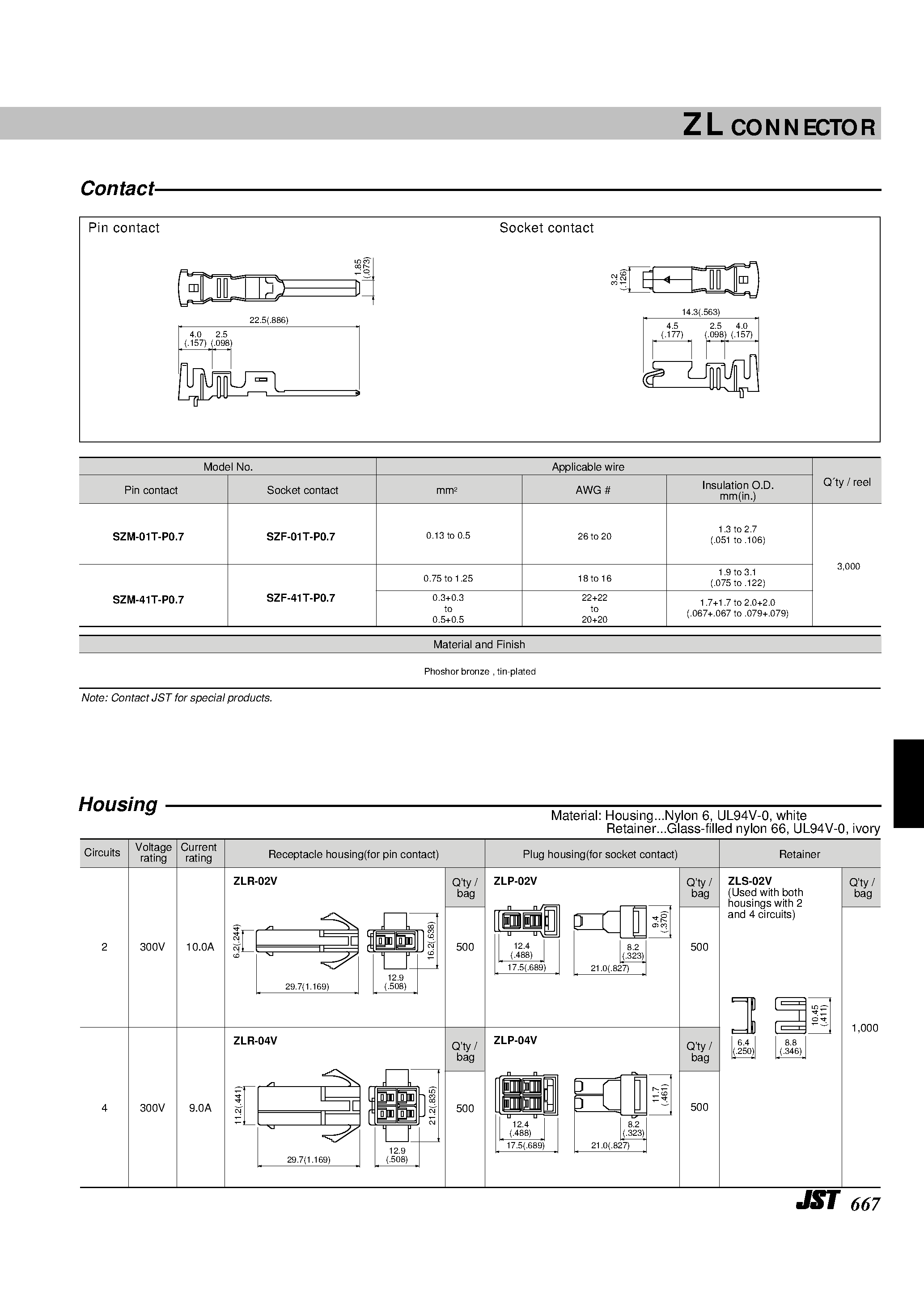 Datasheet SZM-01T-P0.7 - ZL Connector page 2