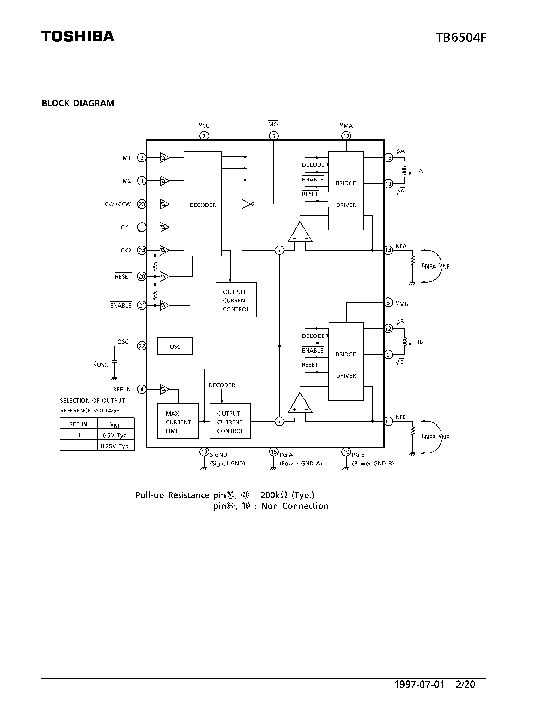 Даташит TB6504F - PWM CHOPPER TYPE BIPOLAR STEPPING MOTOR DRIVER страница 2