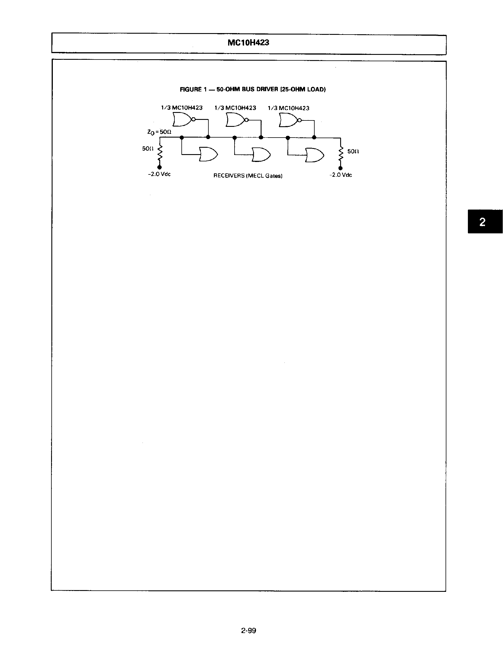 Datasheet MC10H423 page 2 Datasheet MC10H423 - Triple 3 Input Bus Driver page 2
