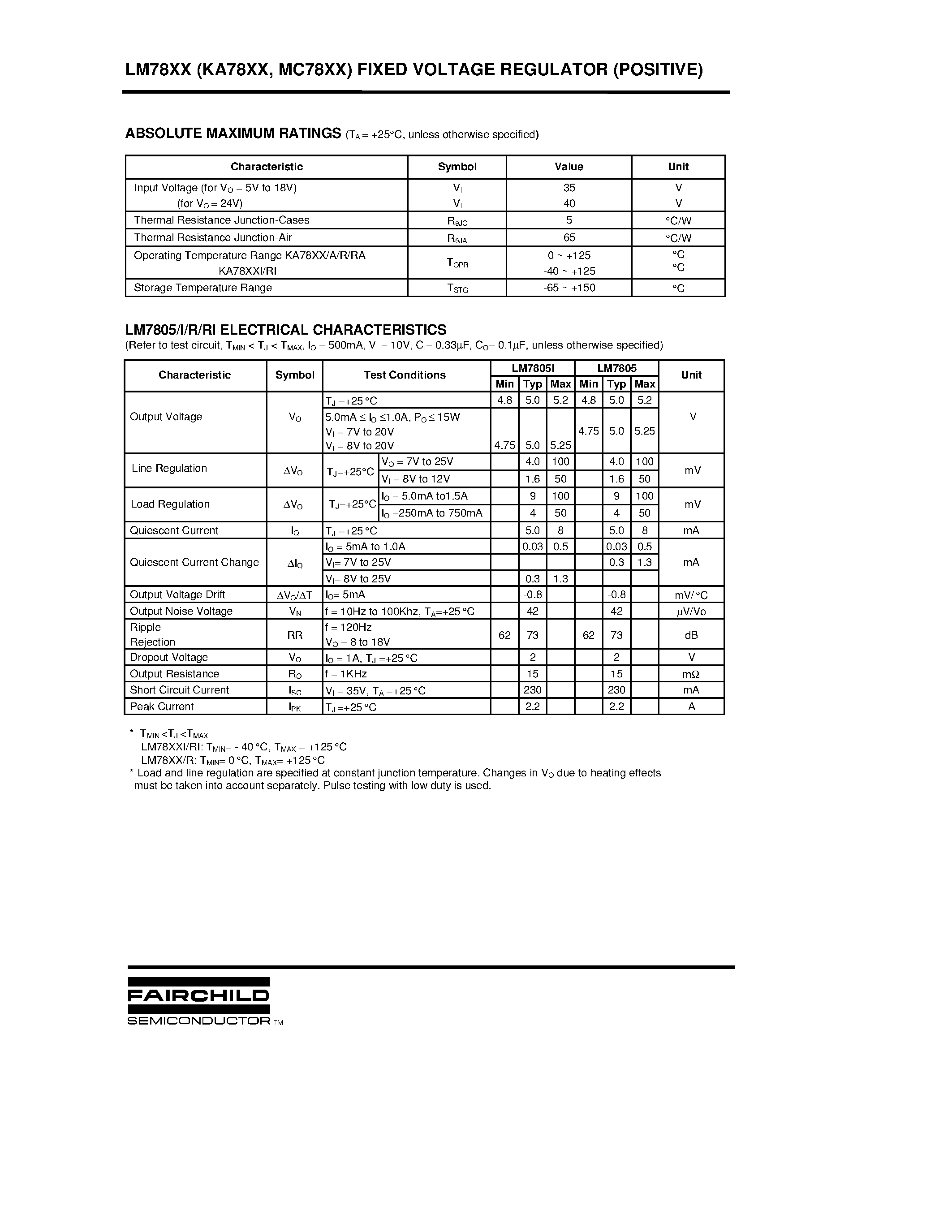Даташит LM7812 - 3-TERMINAL 1A POSITIVE VOLTAGE REGULATORS страница 2