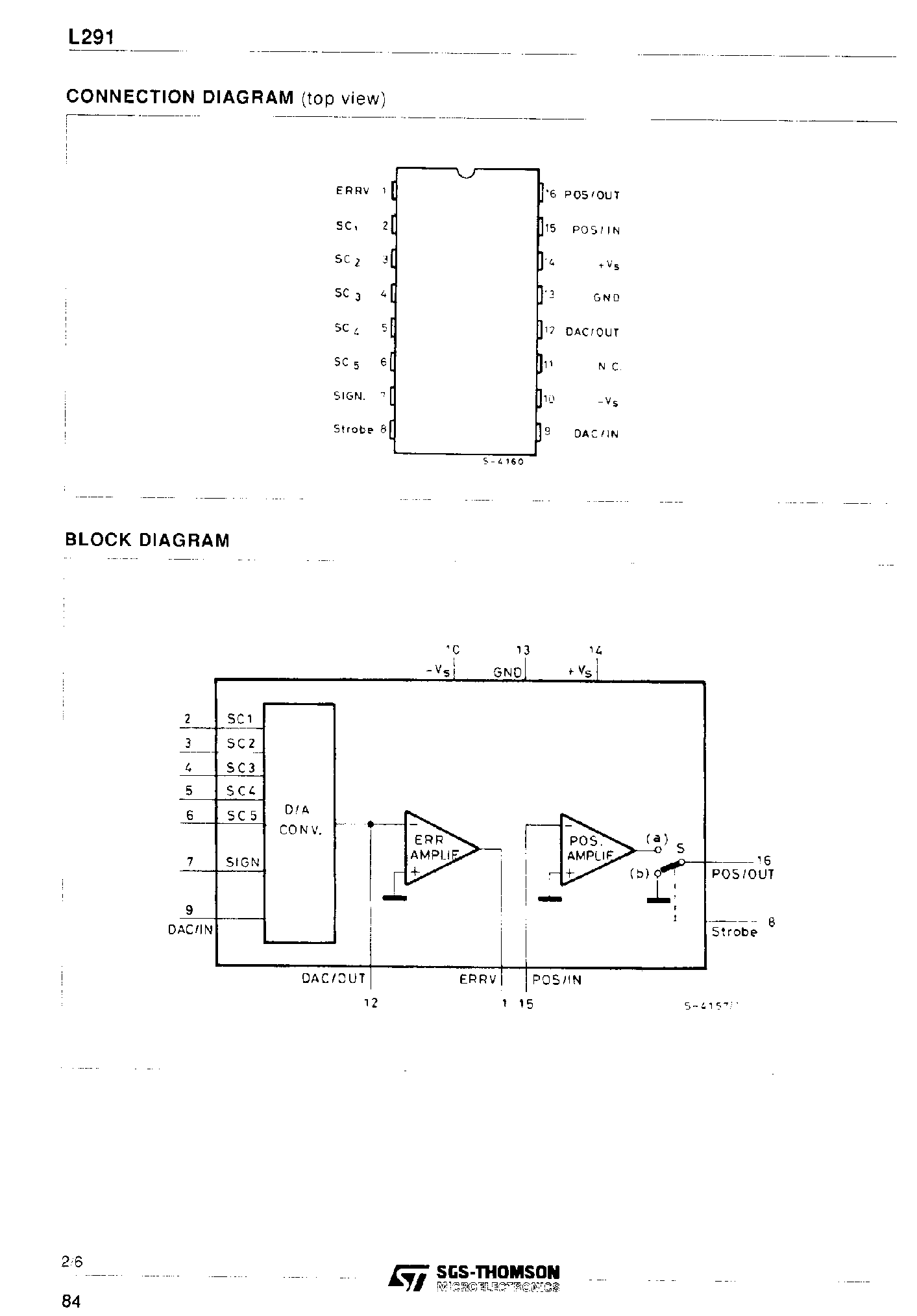 Даташит на микросхему L291 страница 2 Даташит L291 - 5 Bit D/A Converter and Position Amplifier страница 2