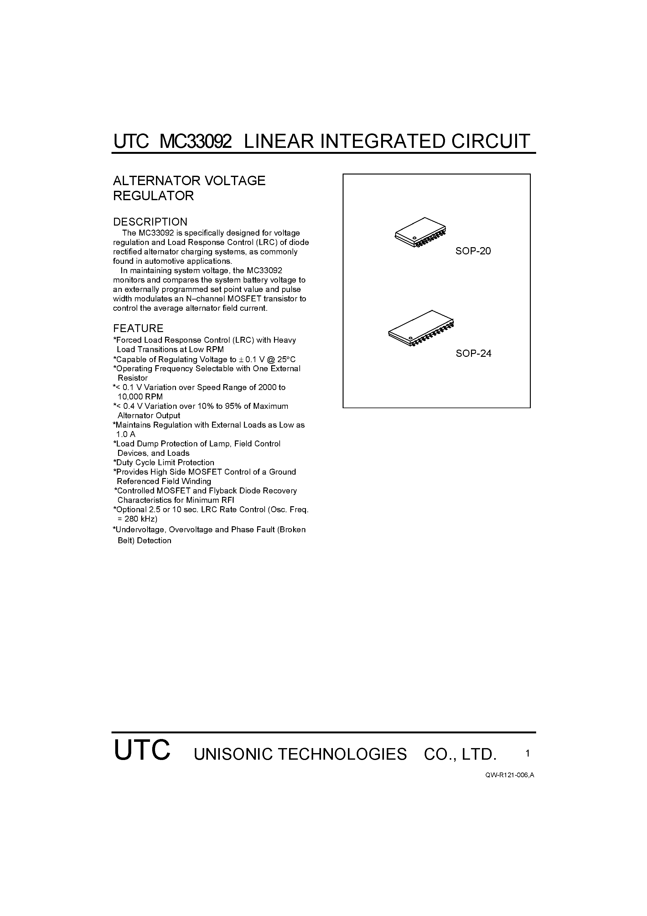 Даташит на микросхему MC33092 страница 1 Даташит MC33092 - LINEAR INTEGRATED CIRCUIT страница 1