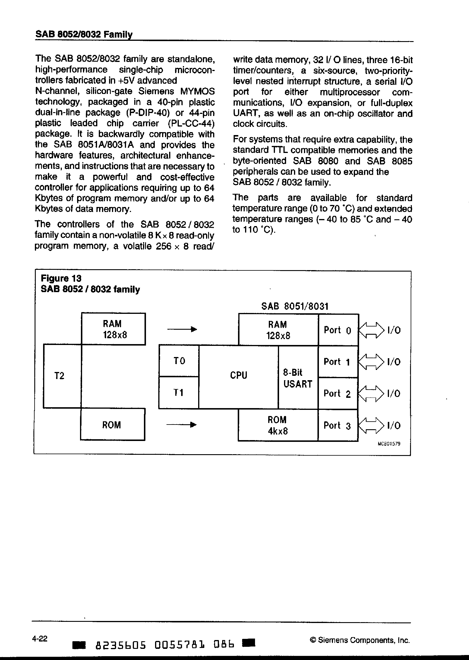 Даташит SAB8032 - 8 Bit Single-Chip Microcontroller страница 2