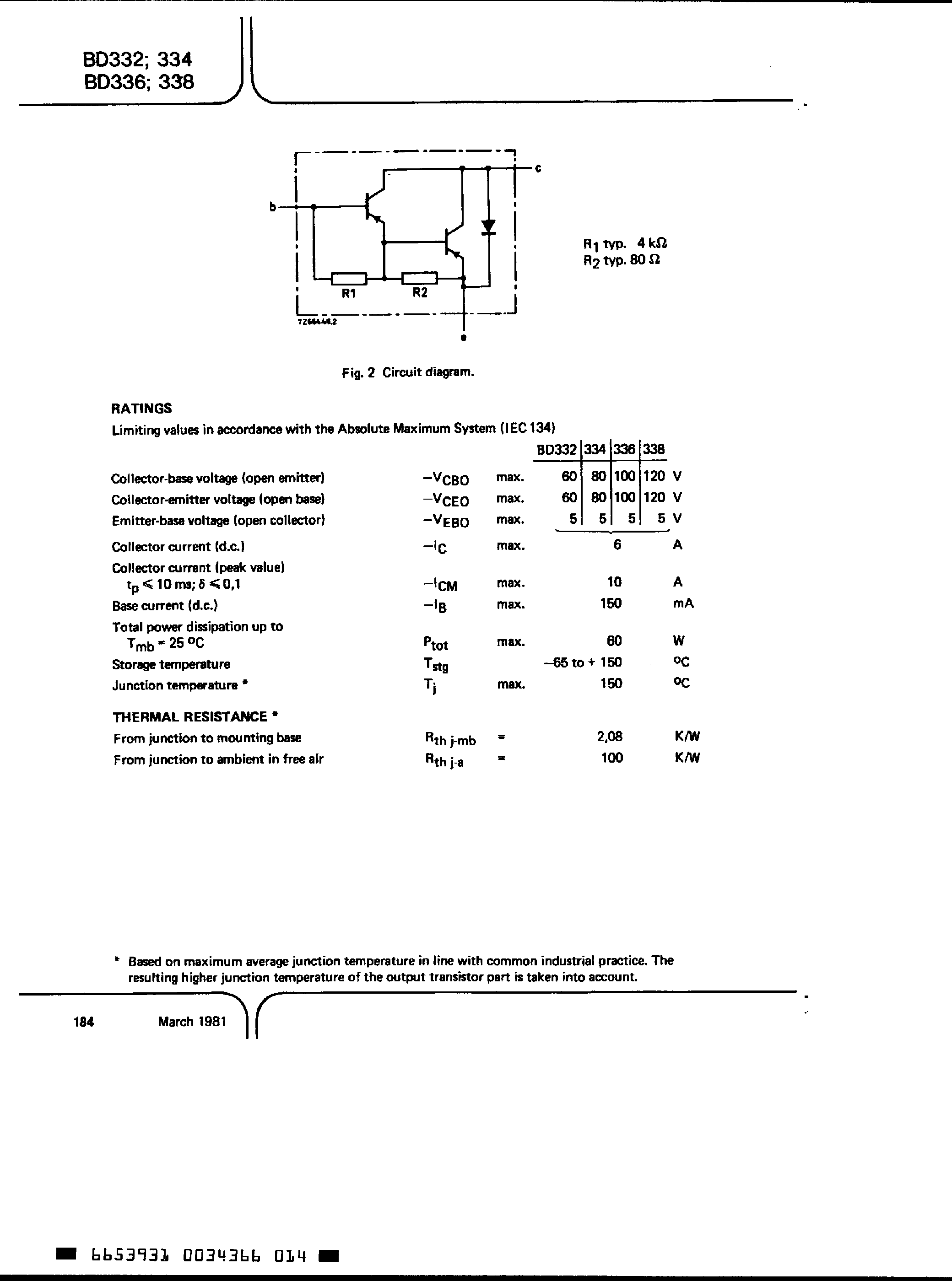 Даташит на микросхему BD338 страница 2 Даташит BD338 - Silicon Darlington Power Transistors страница 2