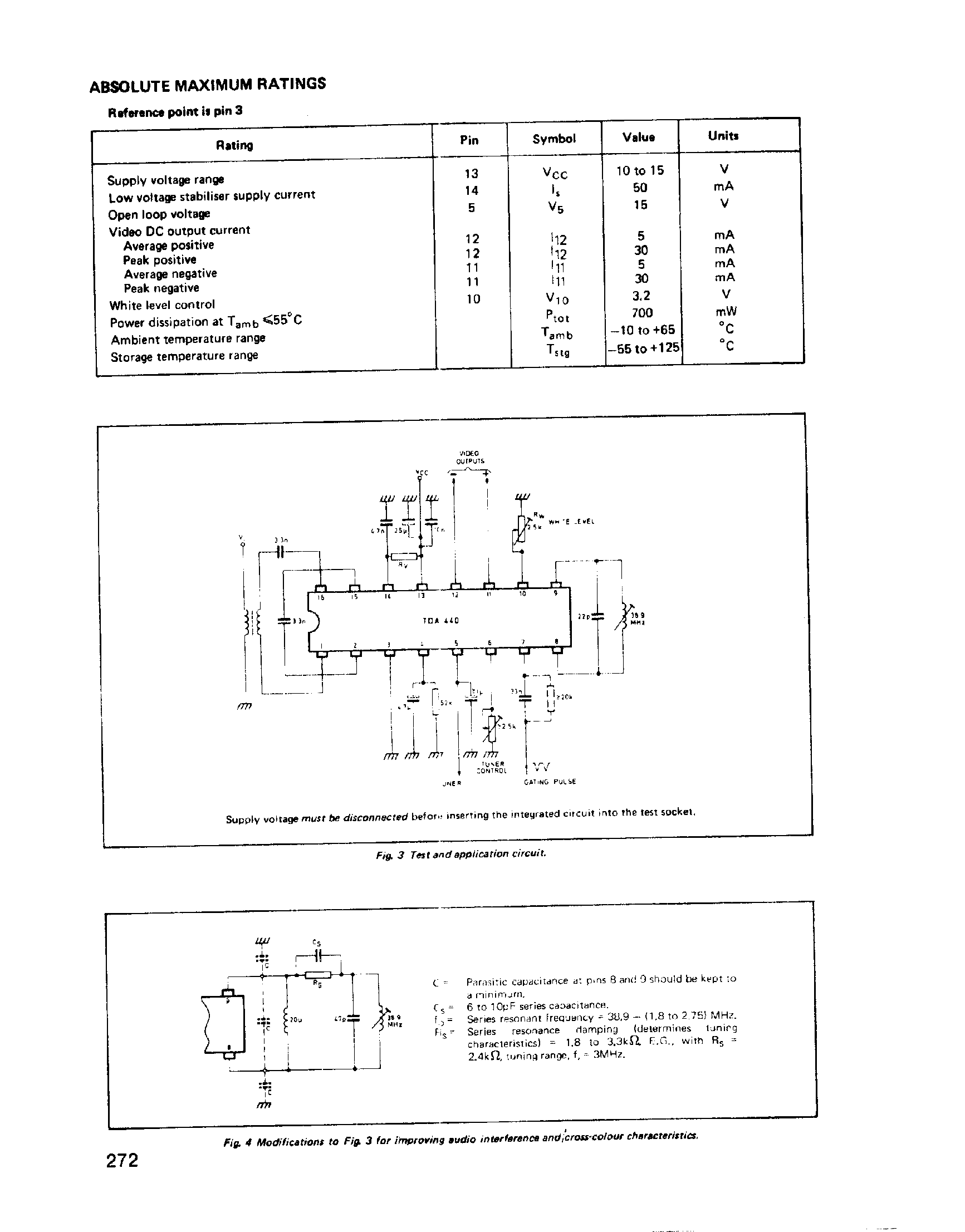 Datasheet TDA440 - Video IF Amplifier / Demodulator page 2