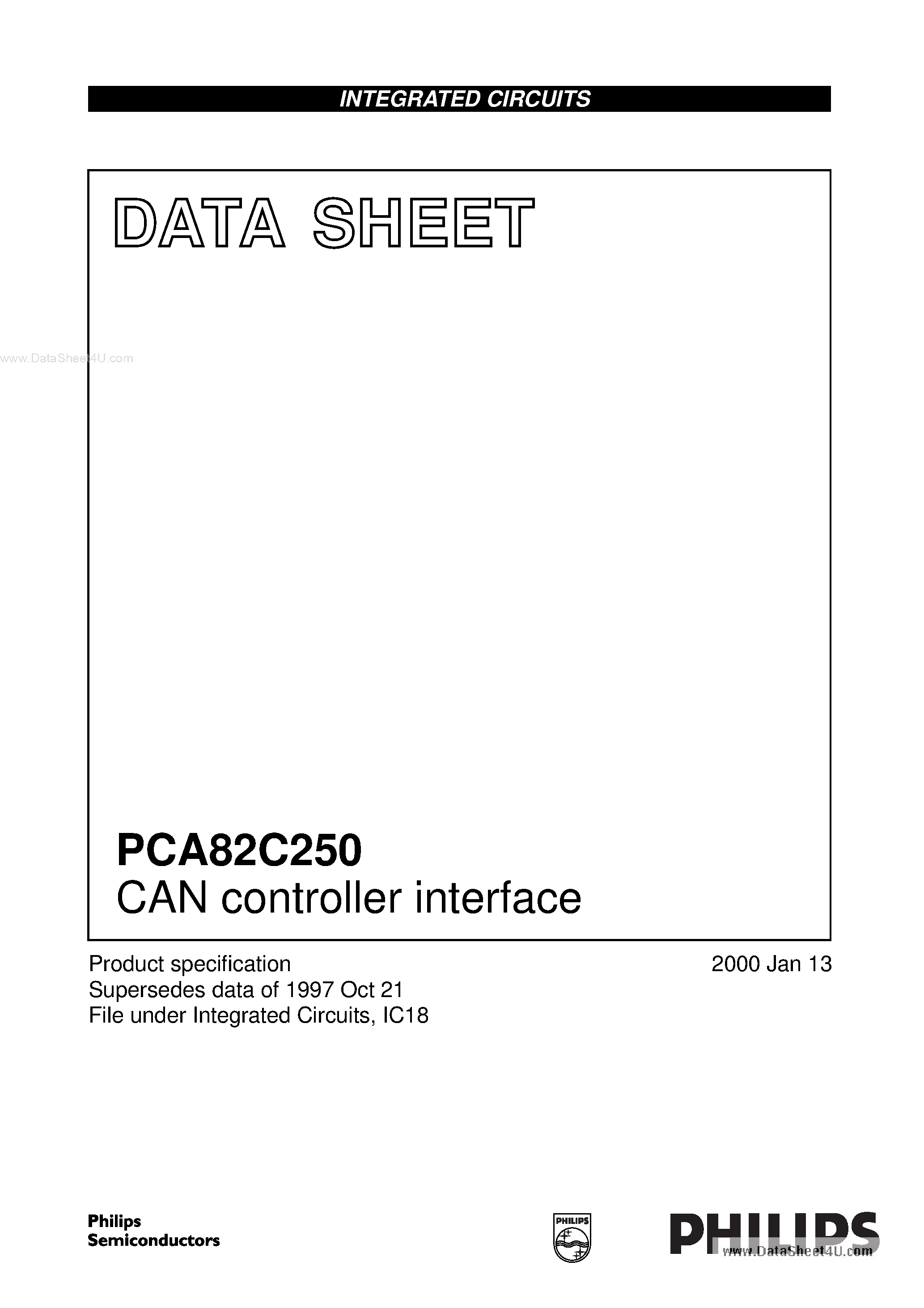Даташит A82C250 - Search -> PCA82C250 страница 1