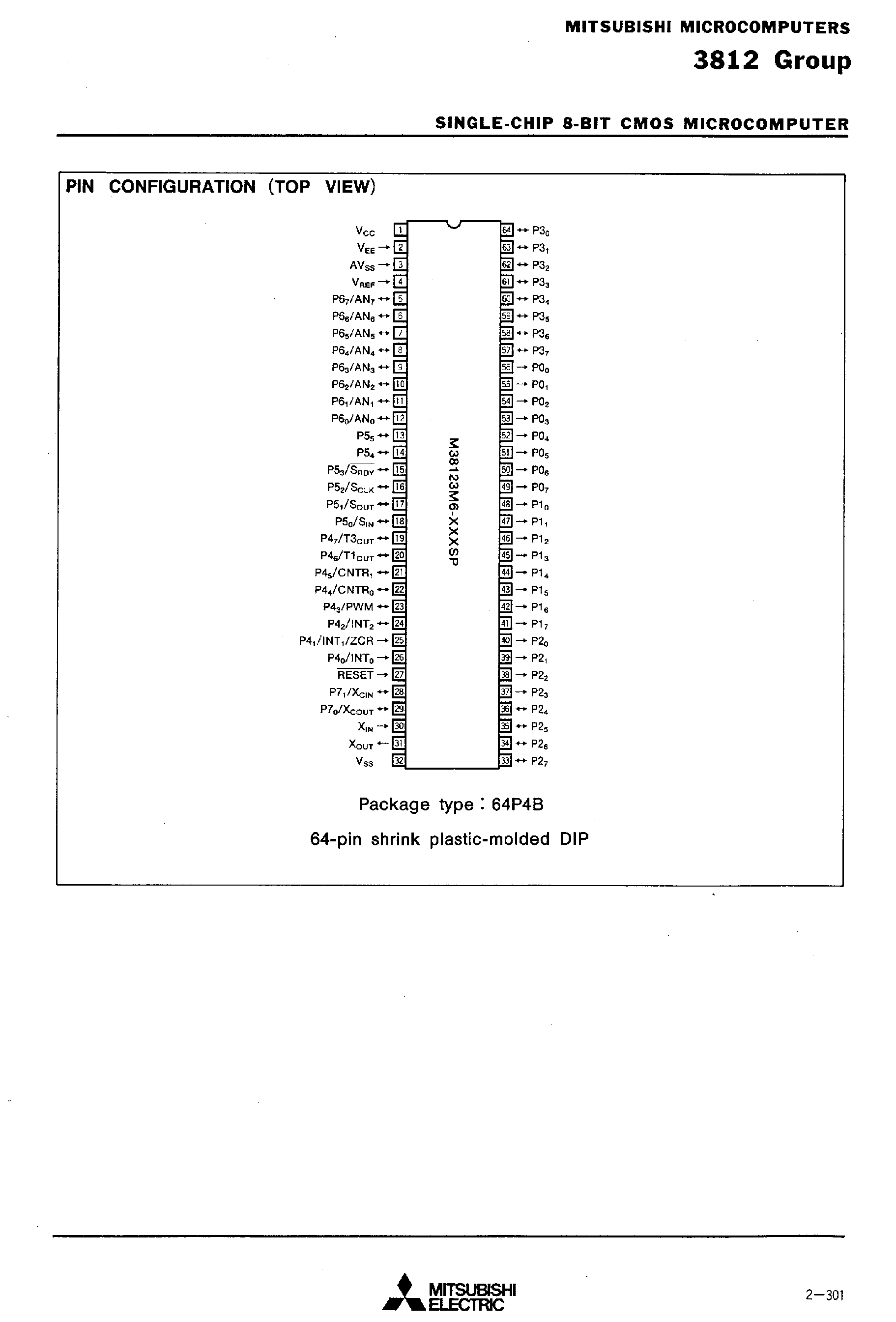 Datasheet M38127 - Single-Chip 8-Bit CMOS Microcomputer page 2