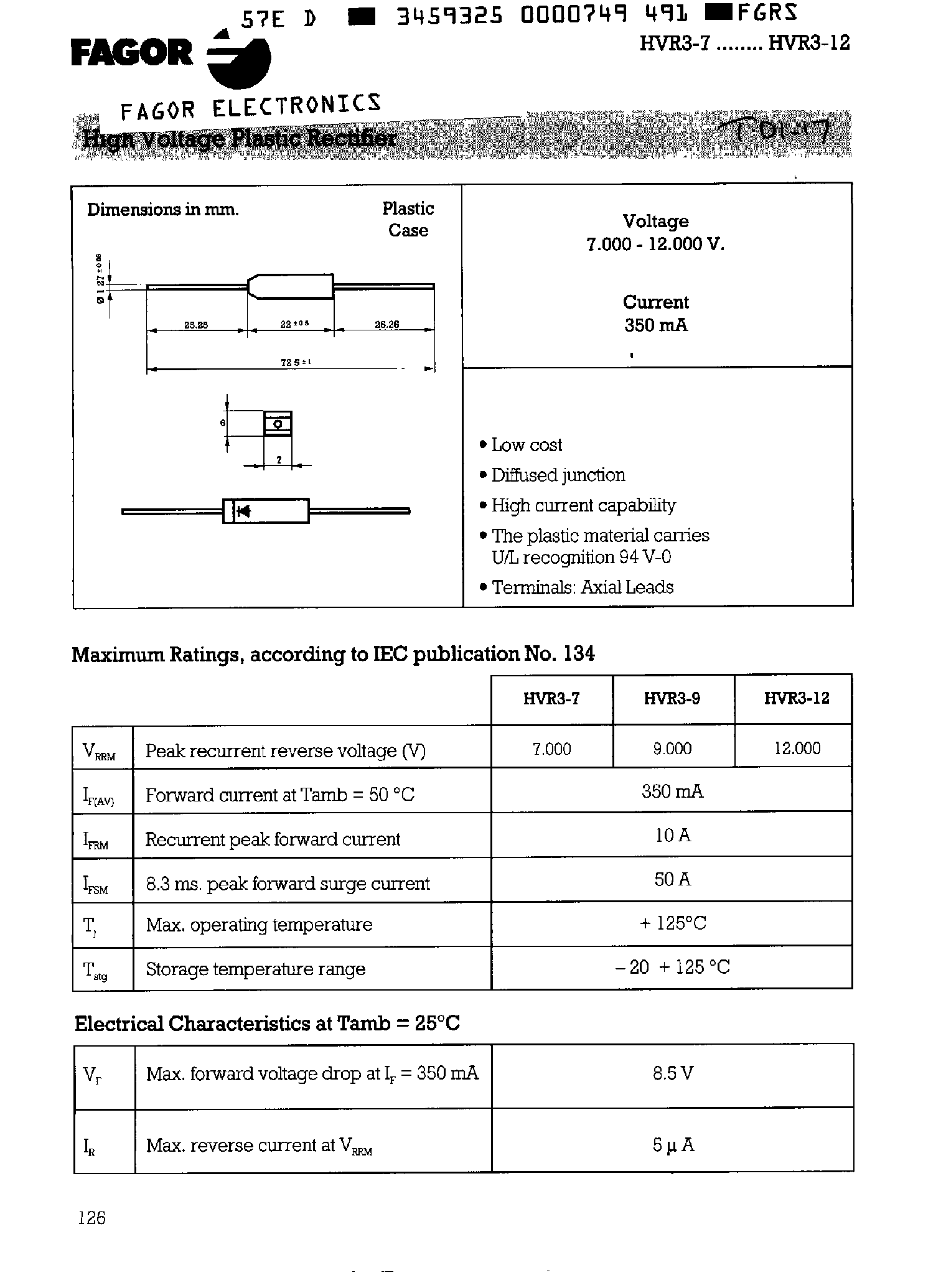 Datasheet HVR3-xx - HVR3-7 to HVR3-12 page 1
