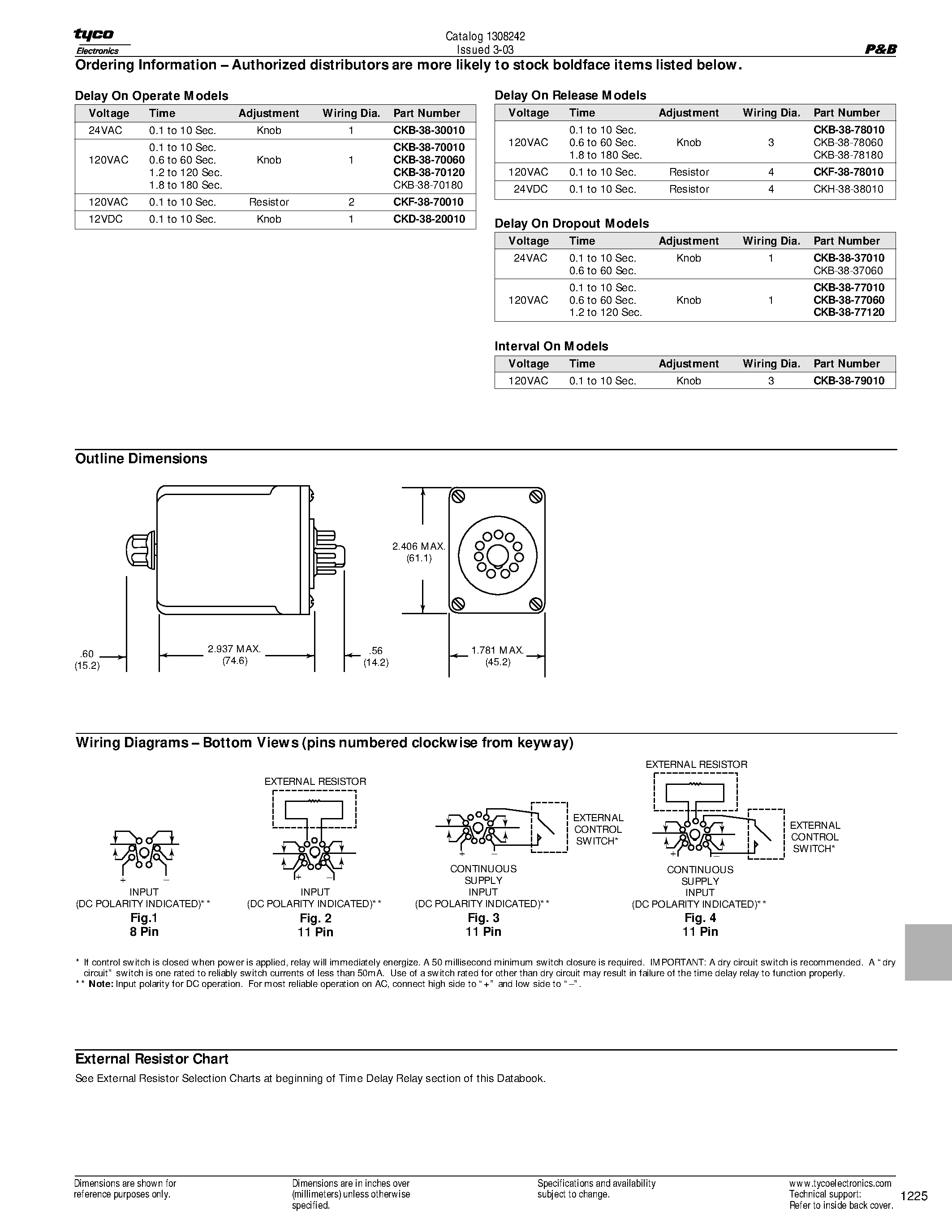 Даташит CKB-38-xxxx - Mid-Priced CMOS IC Time Delay Relay страница 2