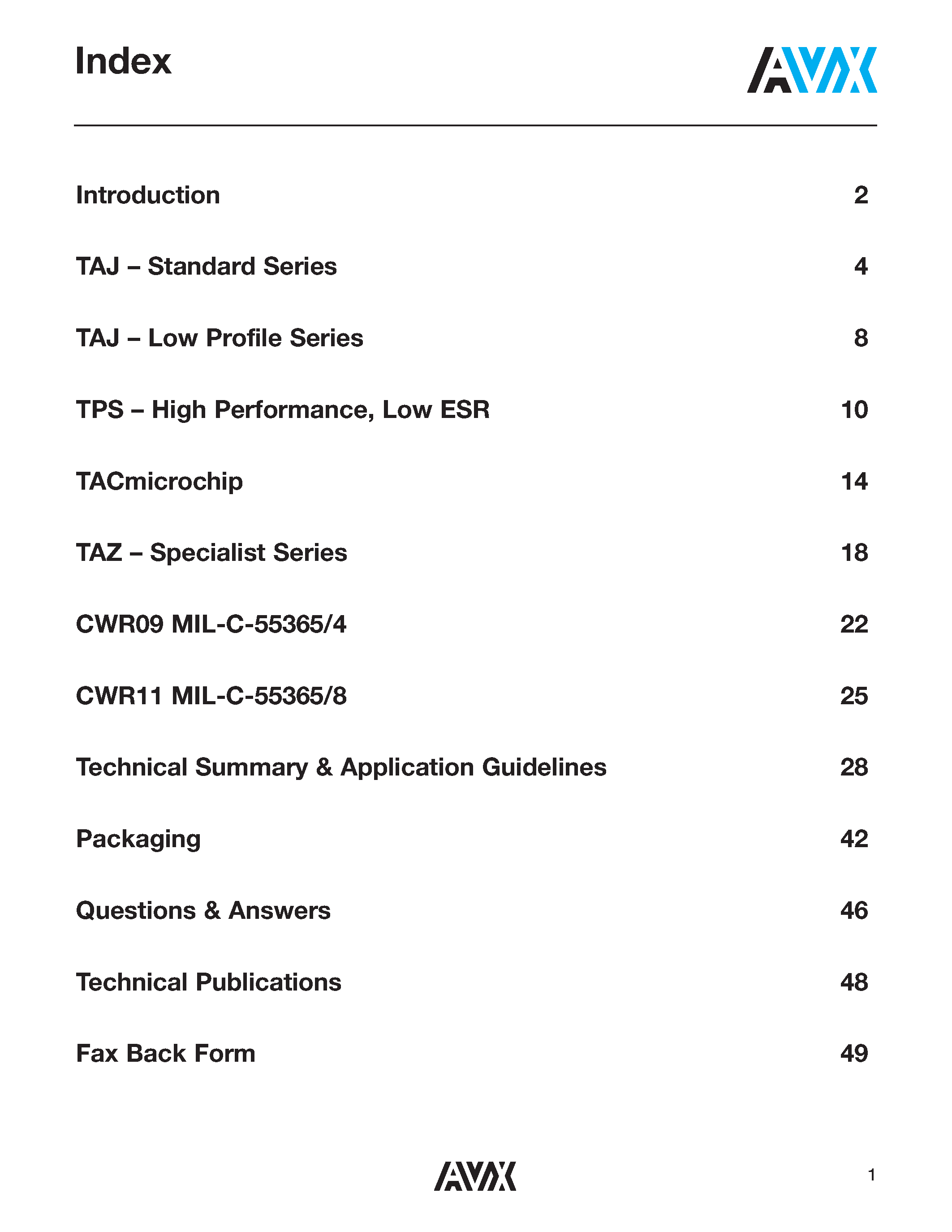 Datasheet TAJB226M010R - Surface Mount Tantalum Capacitors page 2