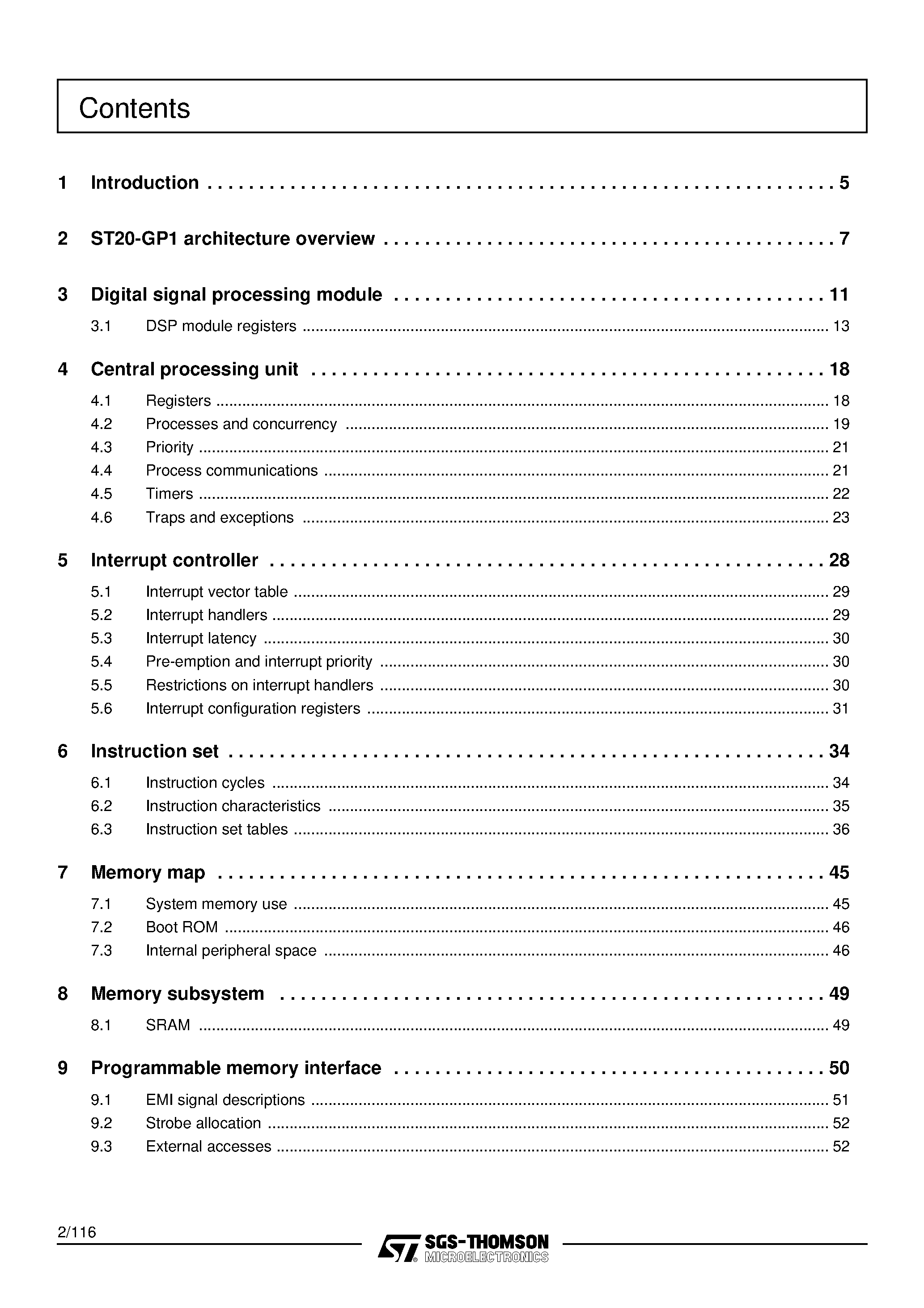 Datasheet ST20-GP1 page 2 Datasheet ST20-GP1 - GPS PROCESSOR page 2