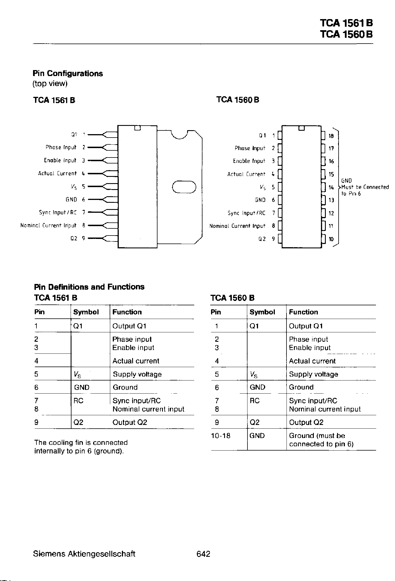 Даташит TCA1560B - (TCA1560B) Stepper Motor Drivers страница 2