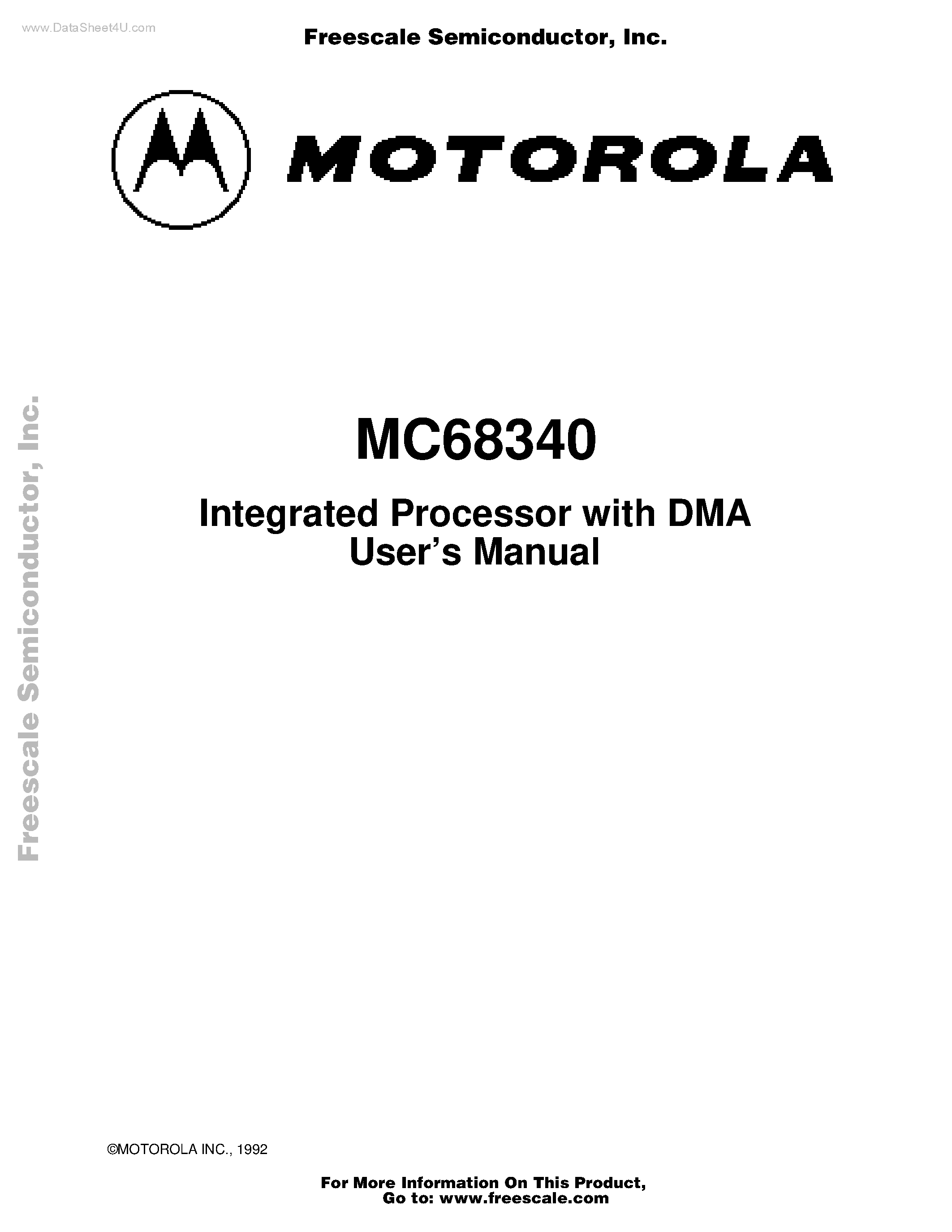 Datasheet MC68340 - Integrated Processor Unit page 1