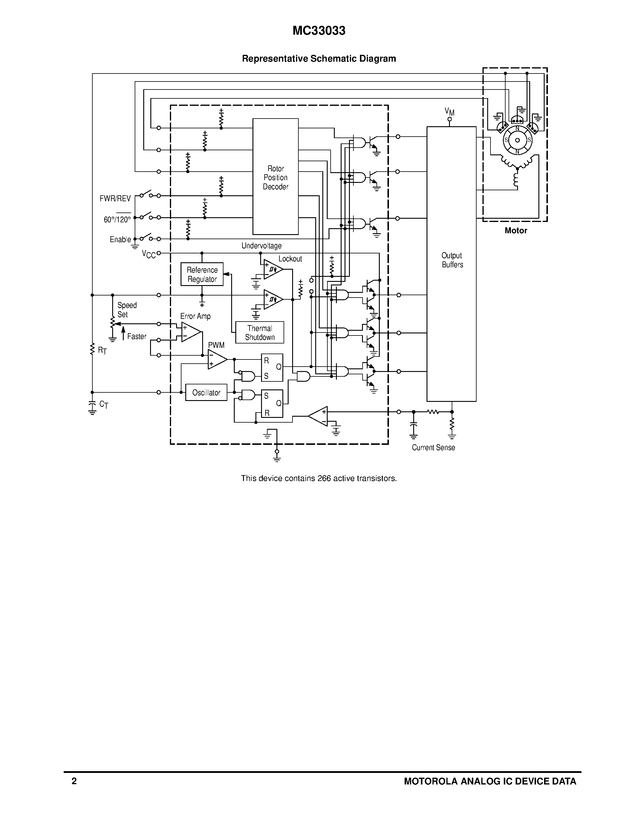 Даташит на микросхему MC33033 страница 2 Даташит MC33033 - BRUSHLESS DC MOTOR CONTROLLER страница 2