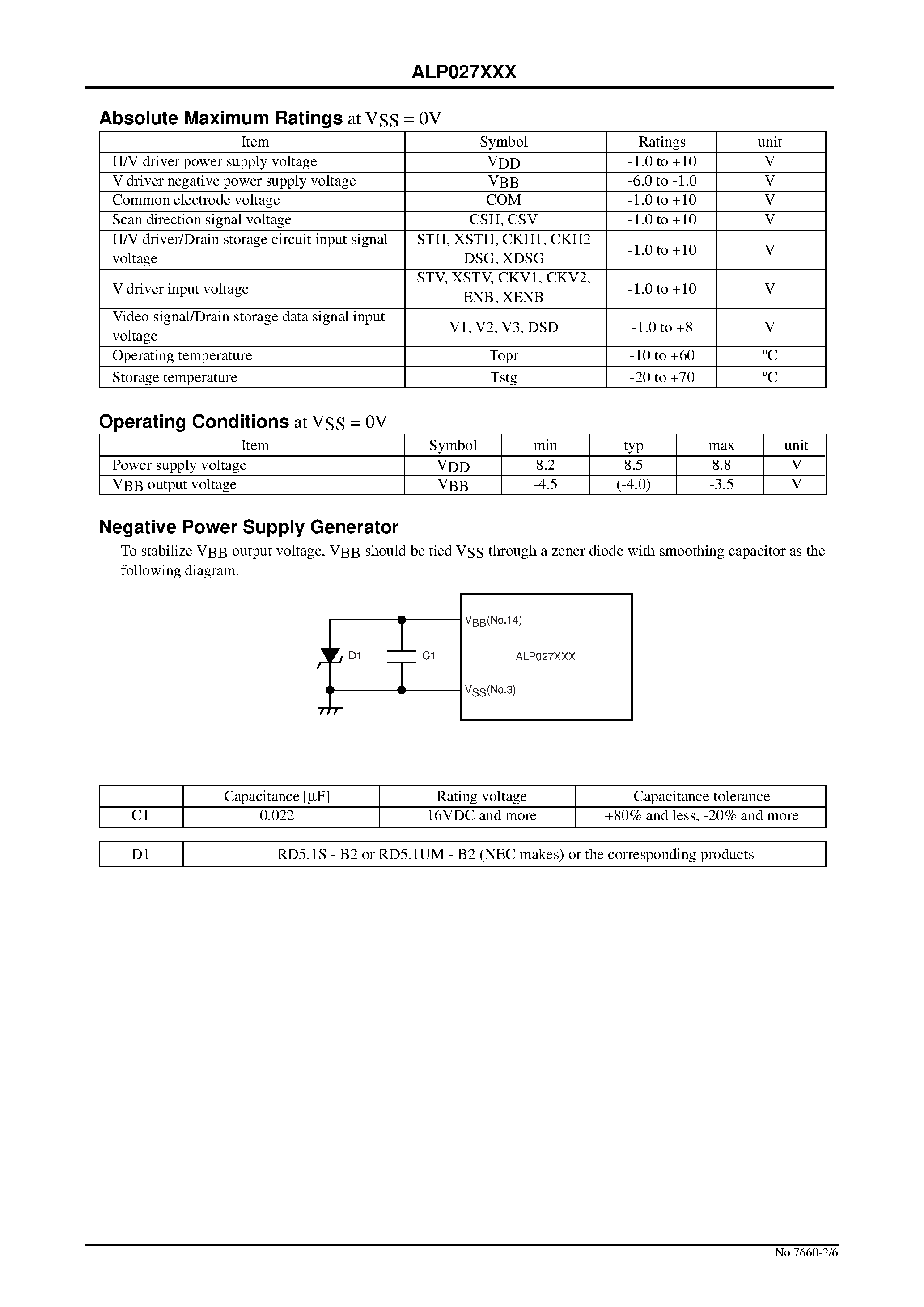 Datasheet ALP027XXX - Low Temperature Polysilicon 0.33 Inch TFT LCD Module page 2