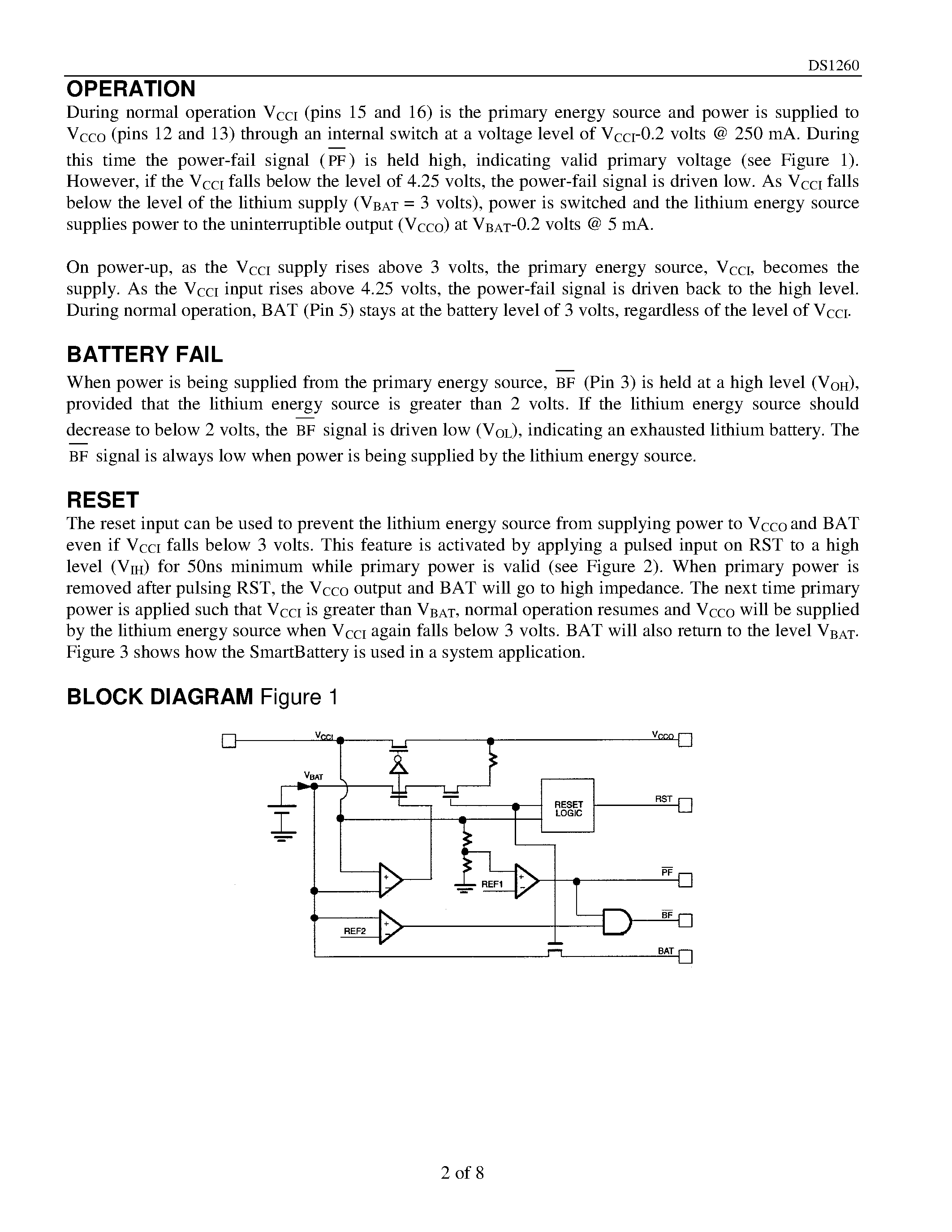 Datasheet DS1260 - Smart Battery page 2