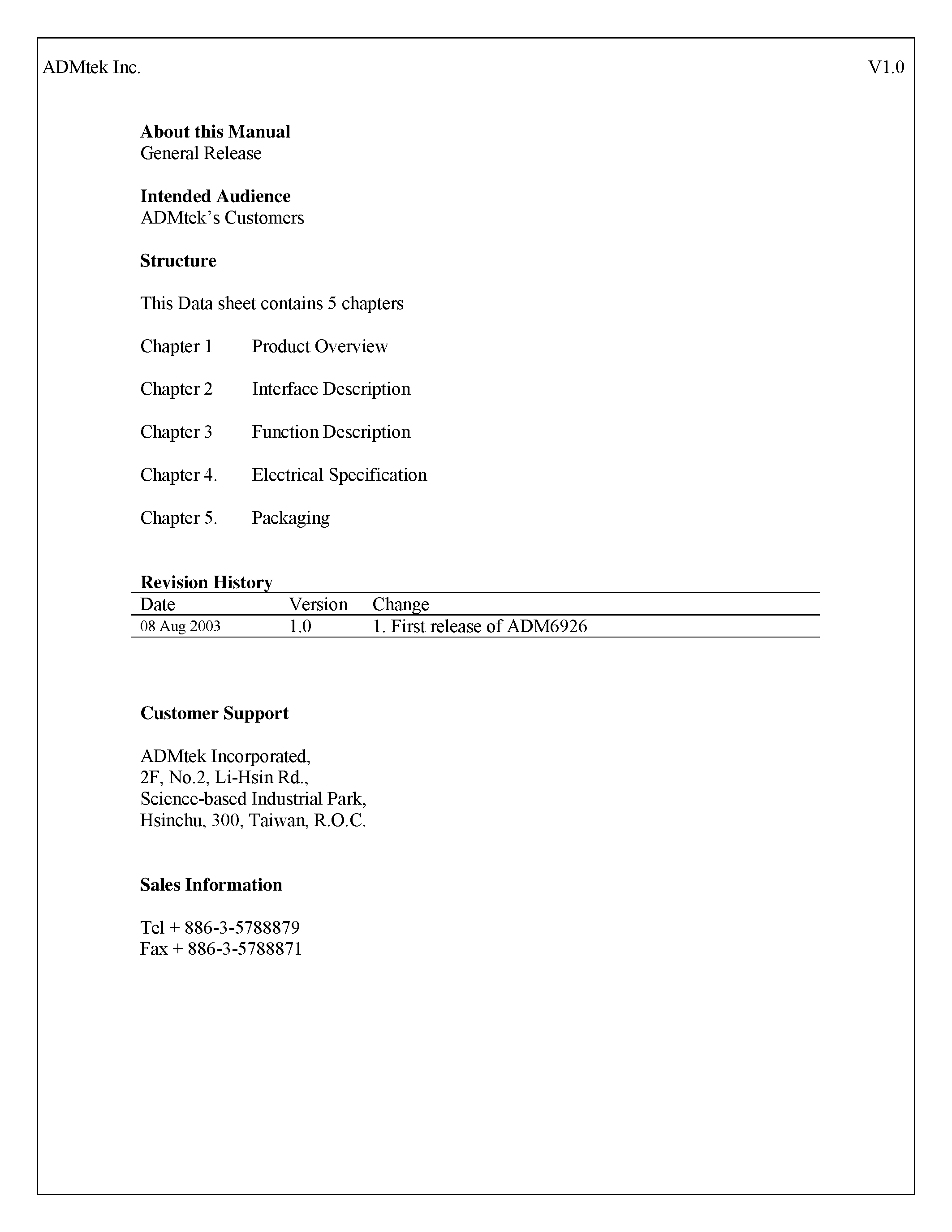 Даташит ADM6926 - 26 port 10/100 Mbps Ethernet Switch Controller страница 2
