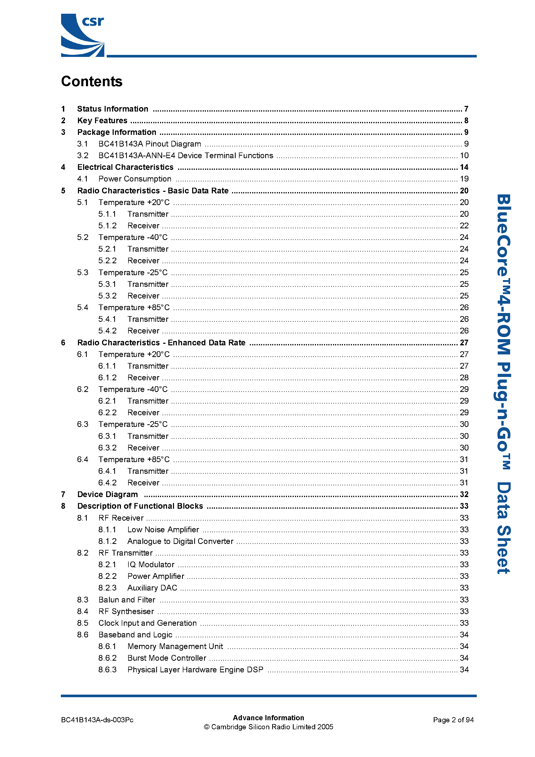Datasheet BC41B143A-ds-003Pc - Blue Core ROM Plug-n-Go page 2