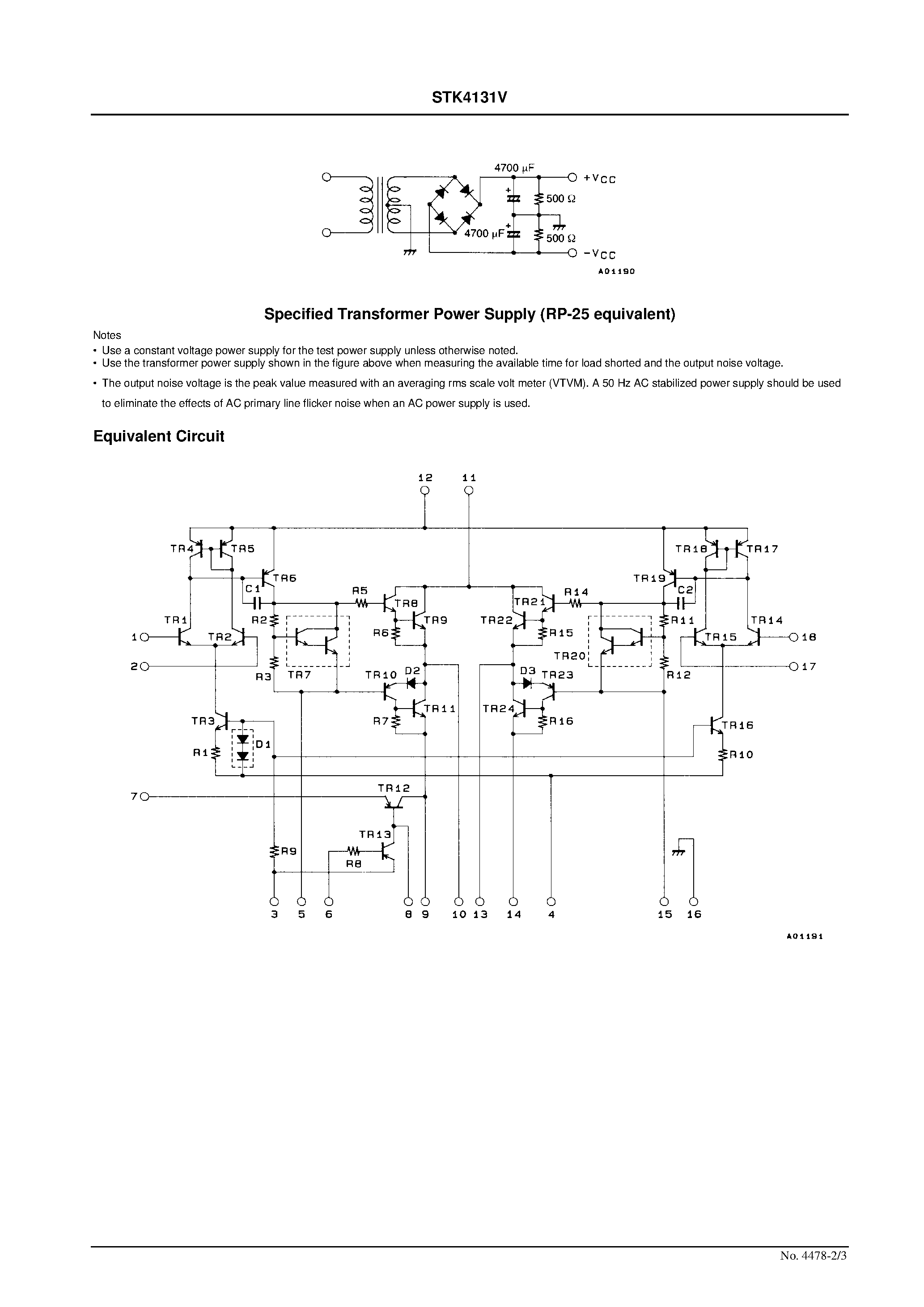 Datasheet STK4131V page 2 Datasheet STK4131V - AF Power Amplifier page 2