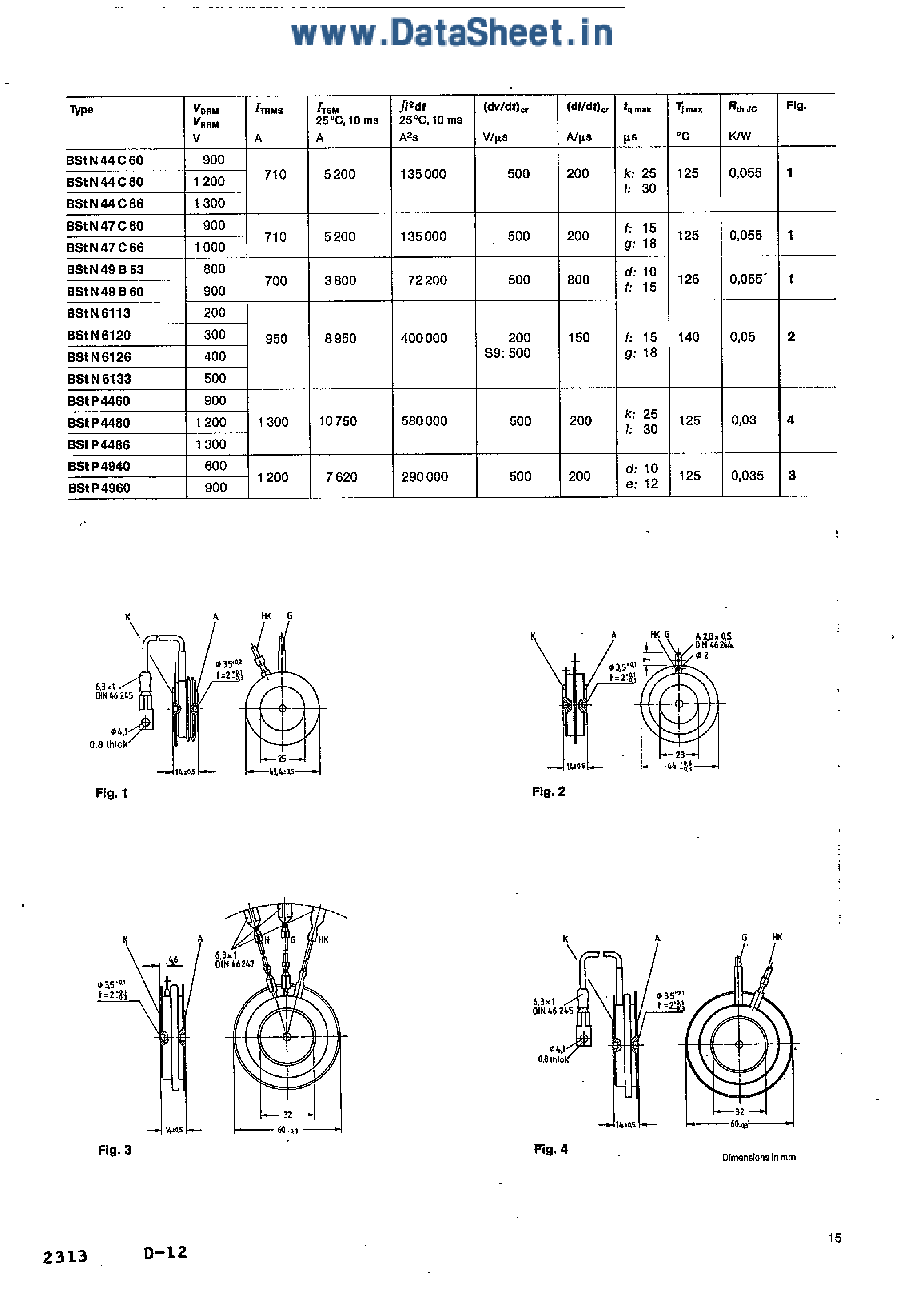 Datasheet BSTN61xx page 1 Datasheet BSTN61xx - SILICON CONTROLLED RECTIFIER page 1