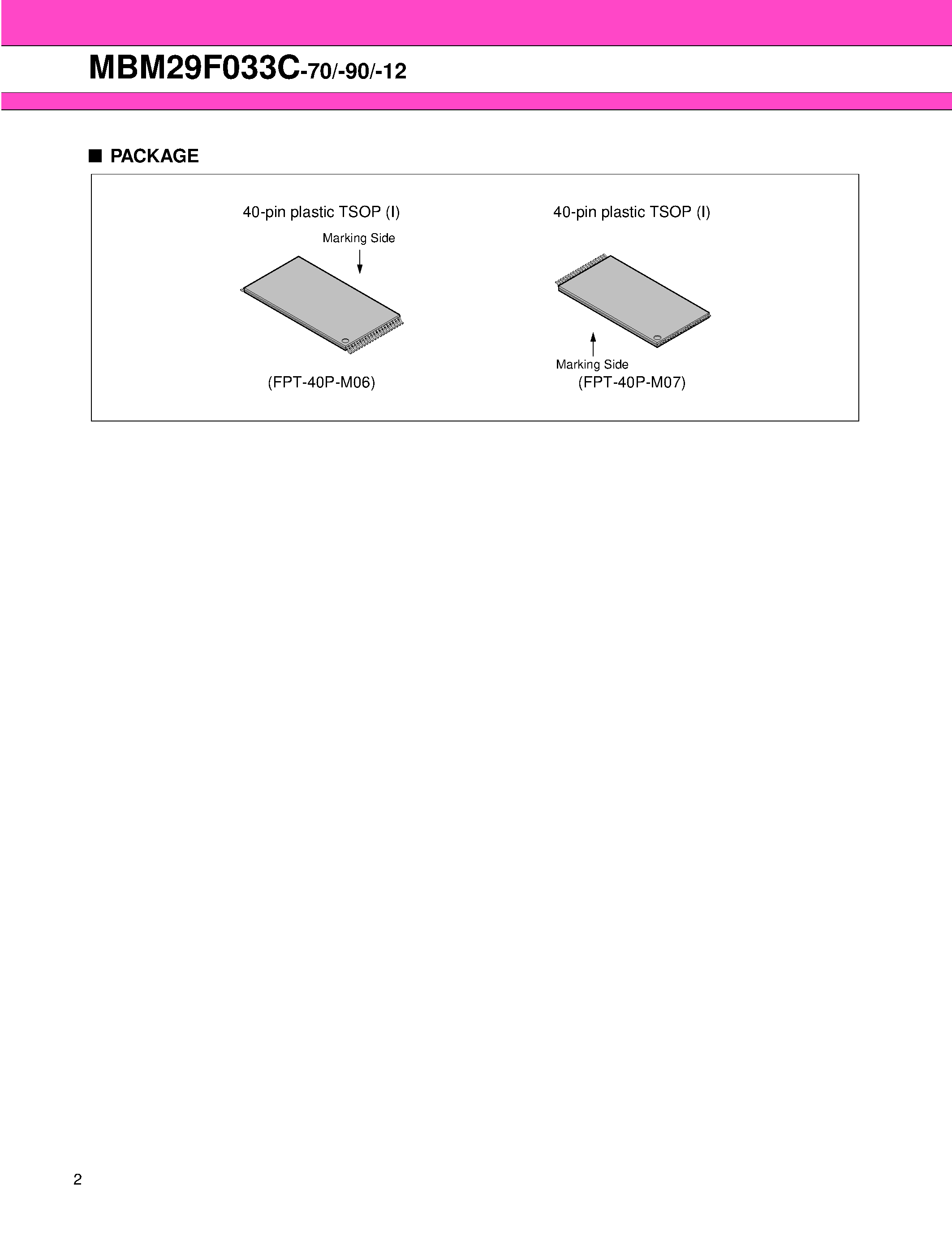 Даташит на микросхему MBM29F033C страница 2 Даташит MBM29F033C - 32M (4M X 8) BIT страница 2