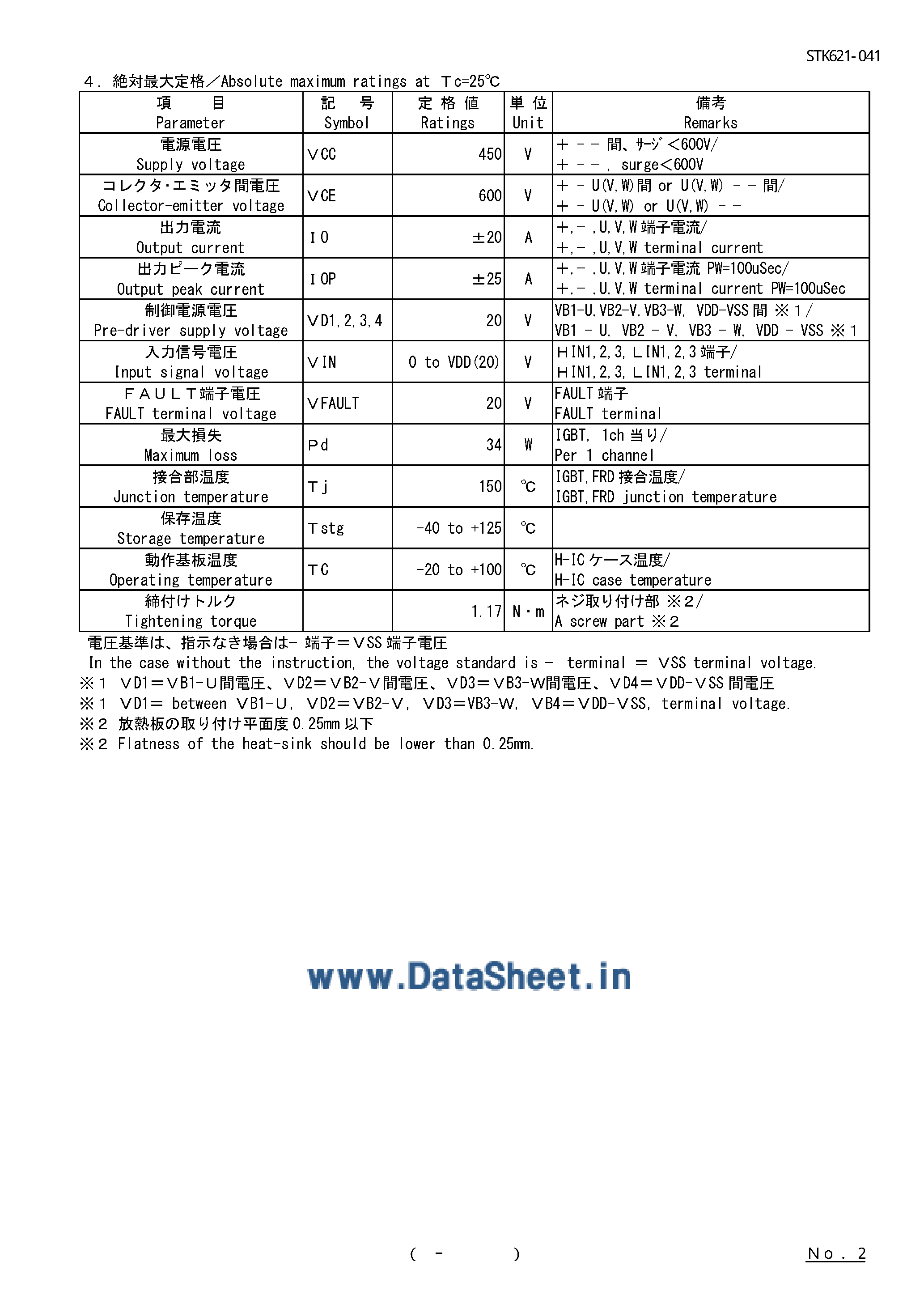 Datasheet STK621-041 - STK621-041 page 2