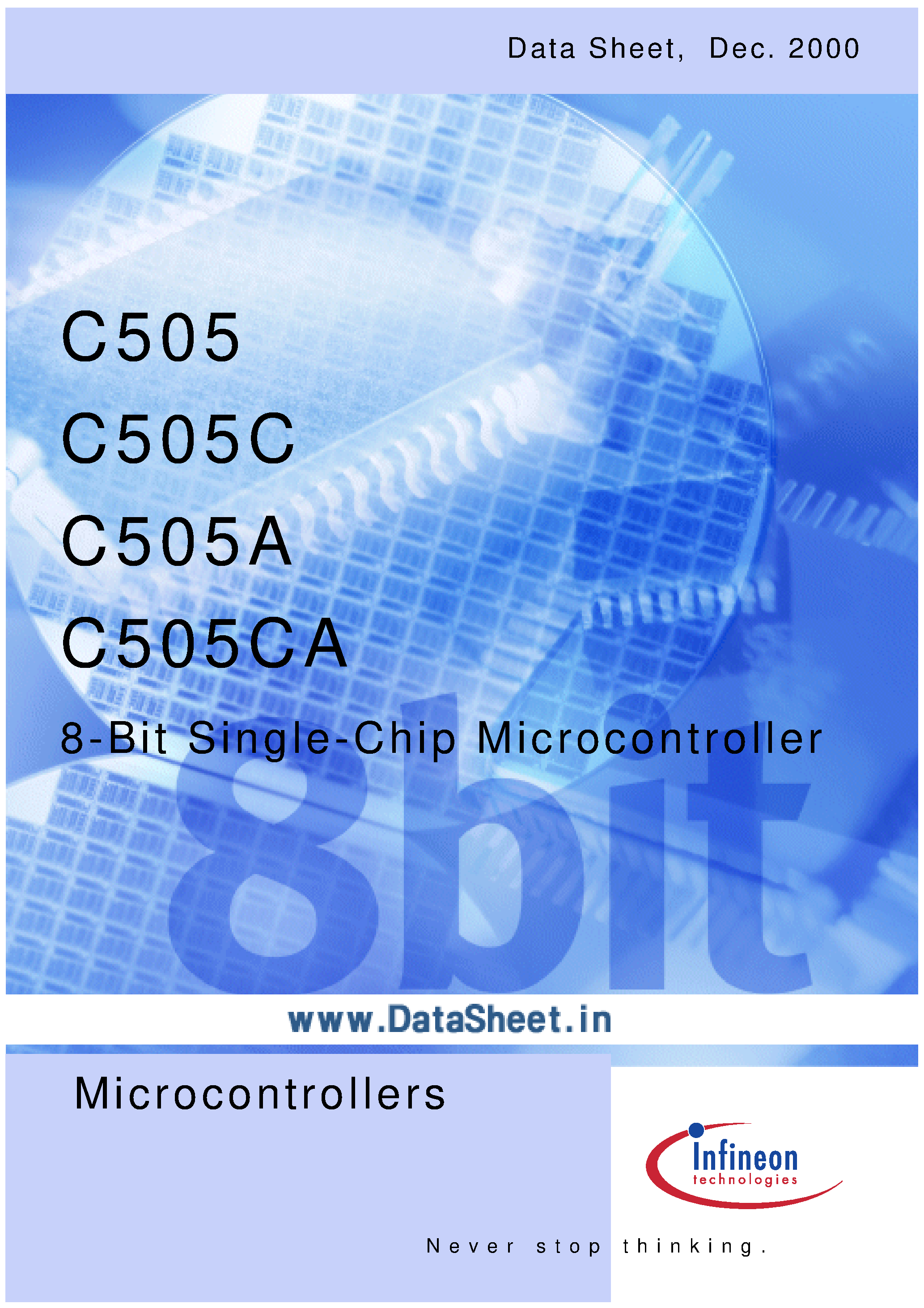 Даташит SAF-C505 - 8-Bit MICROCONTROLLER страница 1