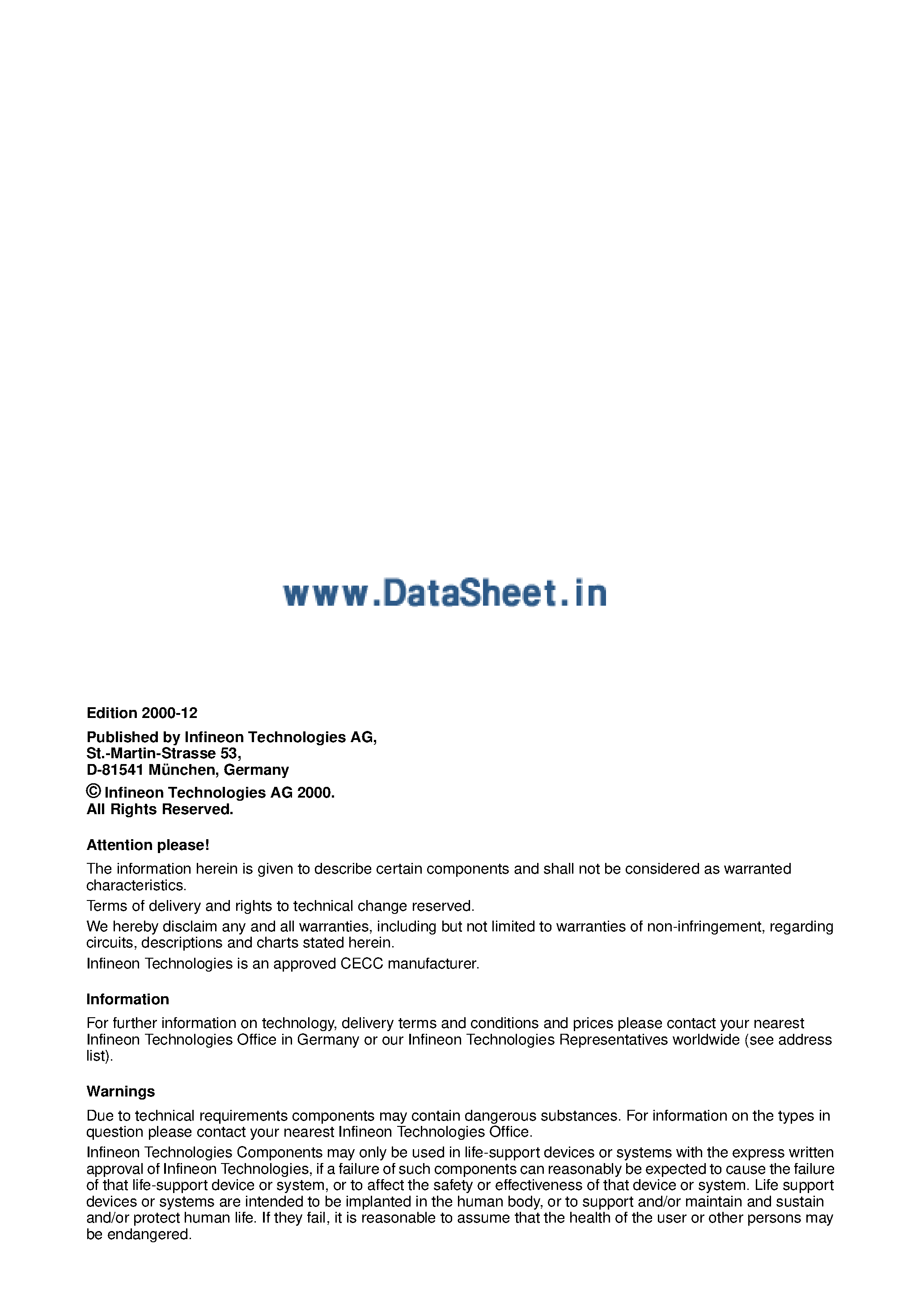 Даташит SAF-C505 - 8-Bit MICROCONTROLLER страница 2