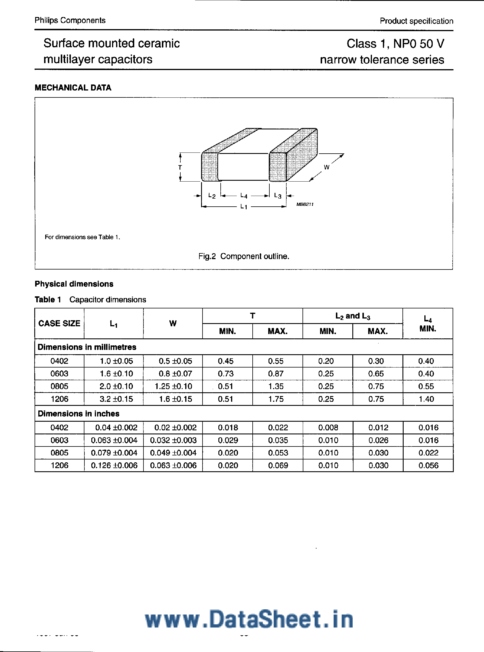 Даташит 223886118xxx - Surface Mounted Ceramic Multilayer Capacitors страница 2