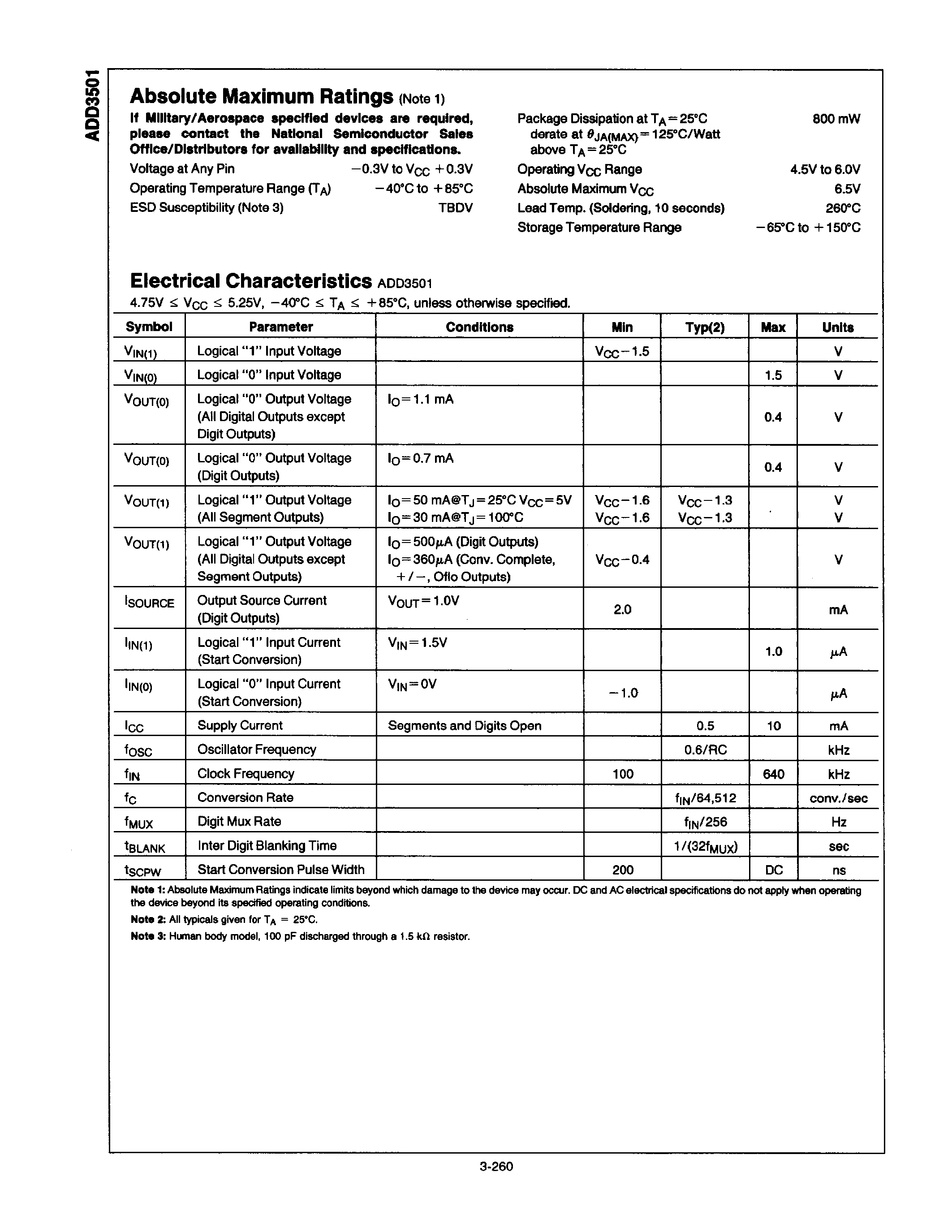 Даташит на микросхему ADD3501 страница 2 Даташит ADD3501 - 3 1/2 DIGIT DVM WITH MULTIPLEXED 7-SEGMENT OUTPUT страница 2