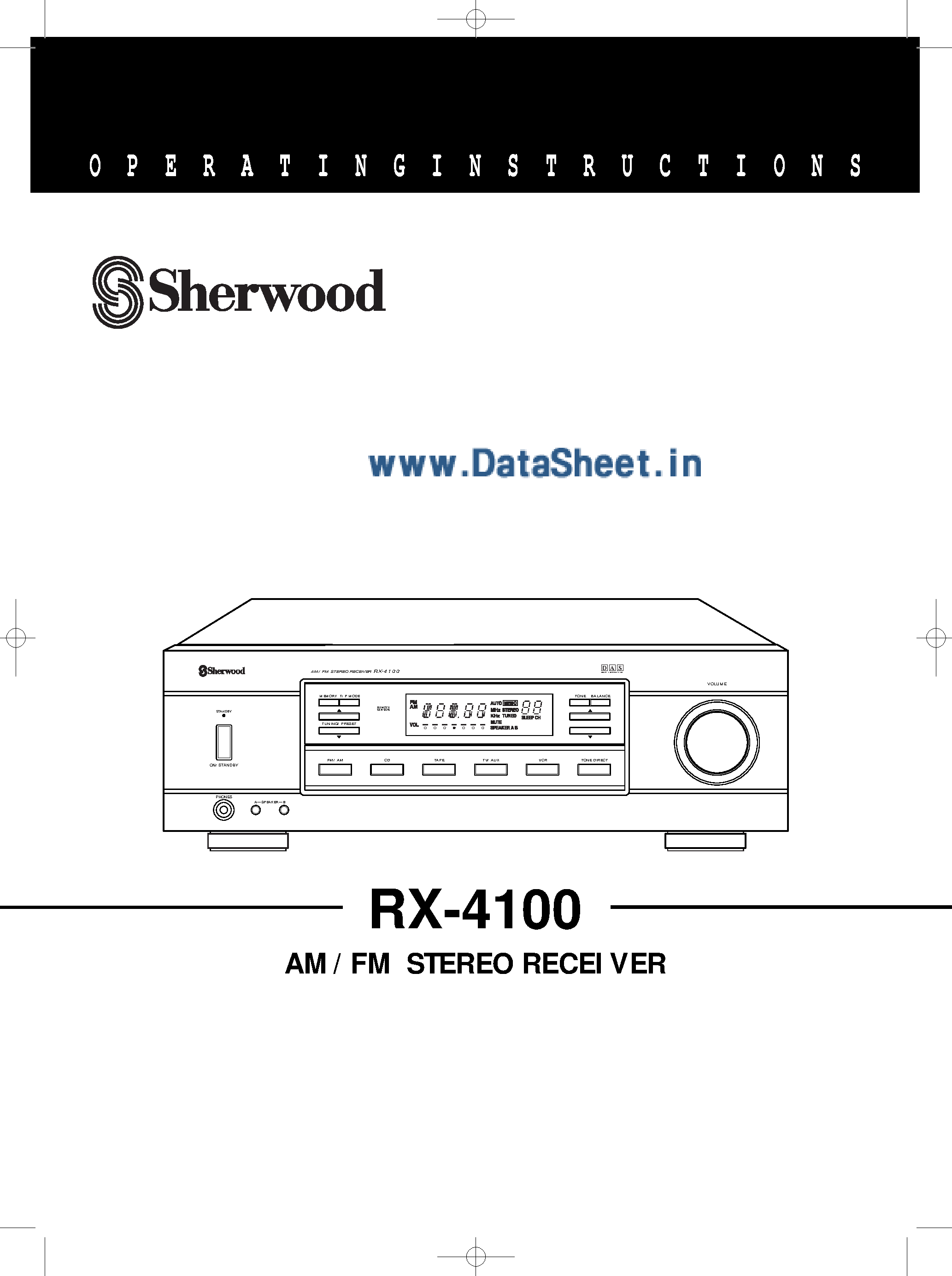 Даташит RX-4100 - AM/FM Stereo Receiver страница 1