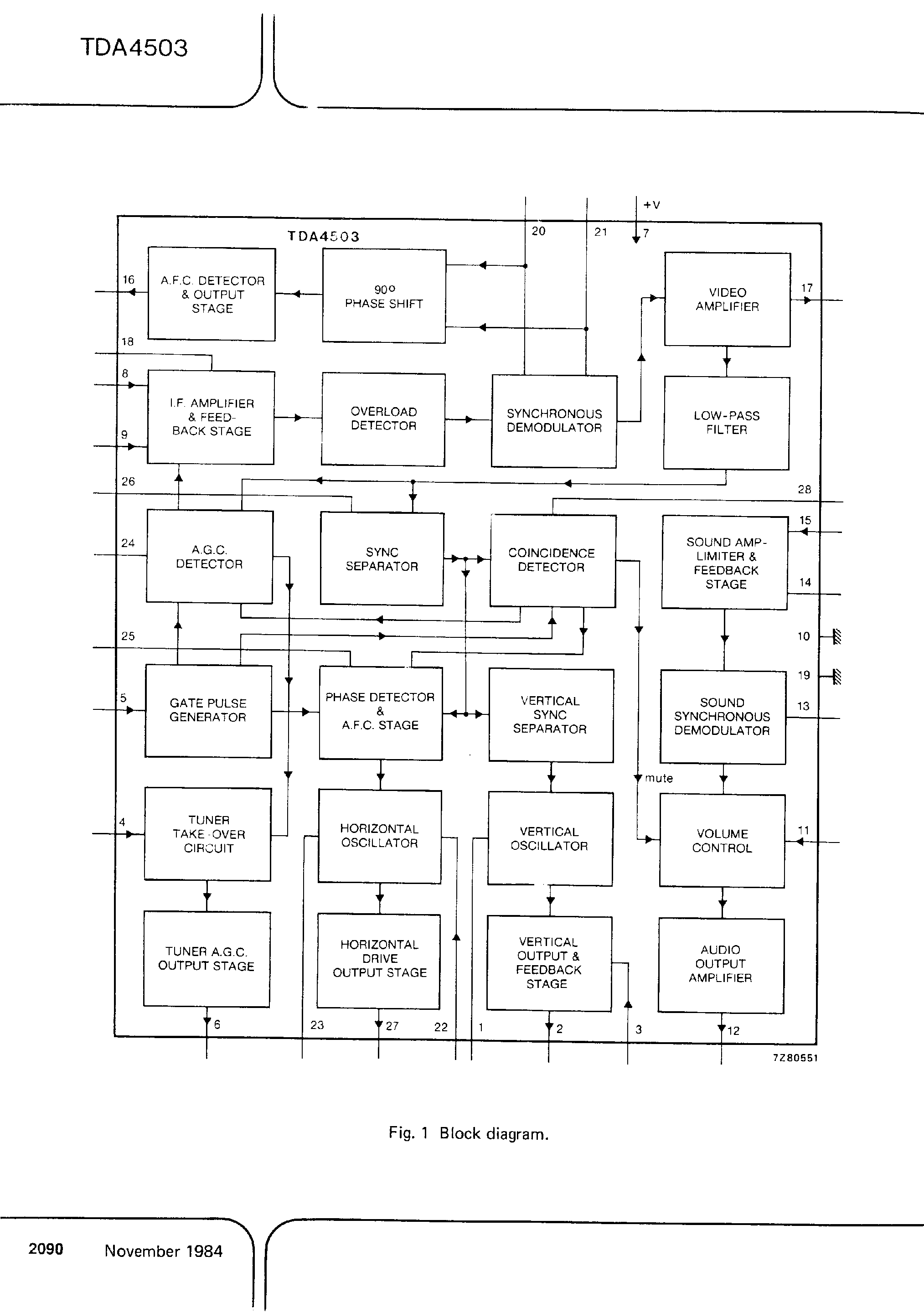 Datasheet TDA4503 - SMALL-SIGINAL COMBINATION IC FOR BLACK-AND-WHITE TV page 2