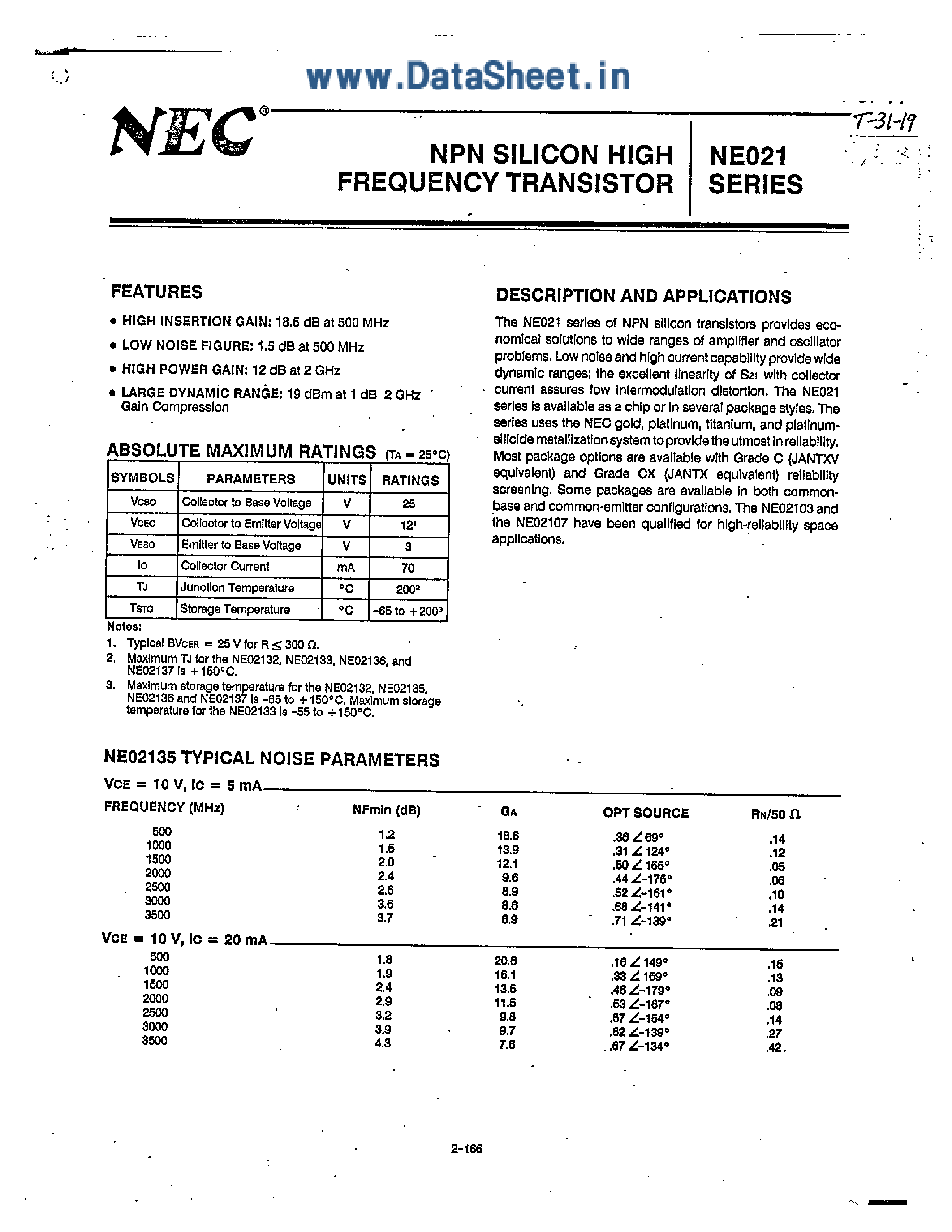 Datasheet 2SC1560 - NPN SILICON HIGH FREQUNY TRANSISTOR page 1