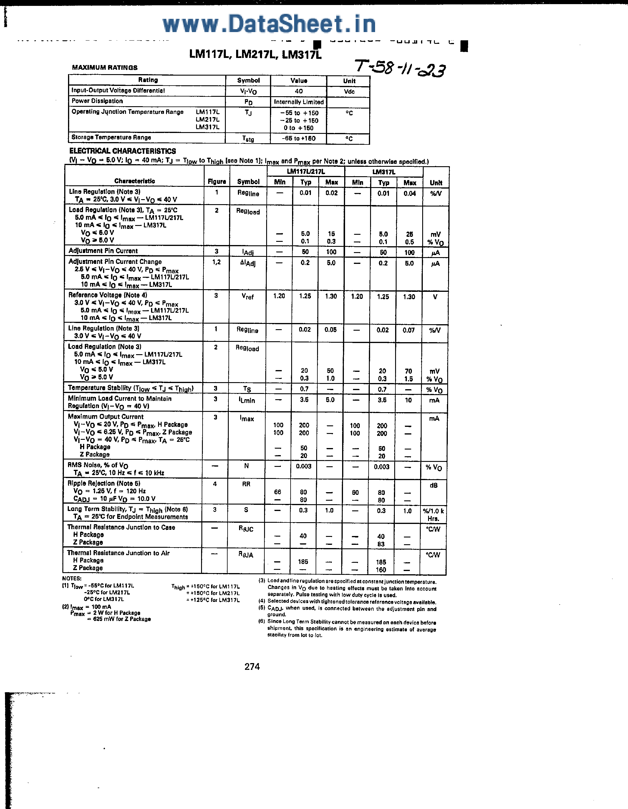 Даташит на микросхему LM317L страница 2 Даташит LM317L - LOW CURRENT THREE-TERMINAL ADJUSTABLE POSITIVE VOLTAGE REGULATOR страница 2