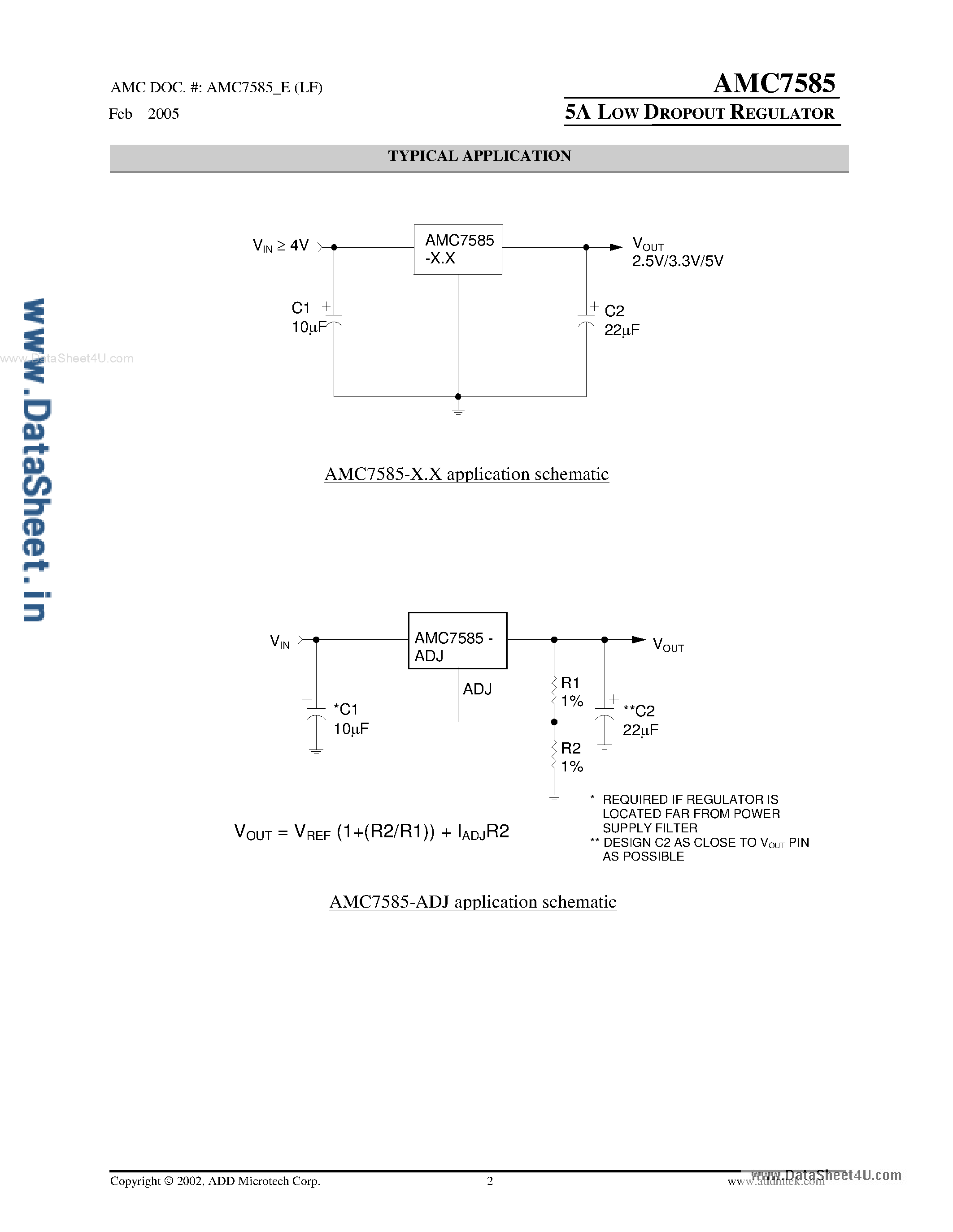 Datasheet 7585-3.3ST - Search ---> AMC7585 page 2