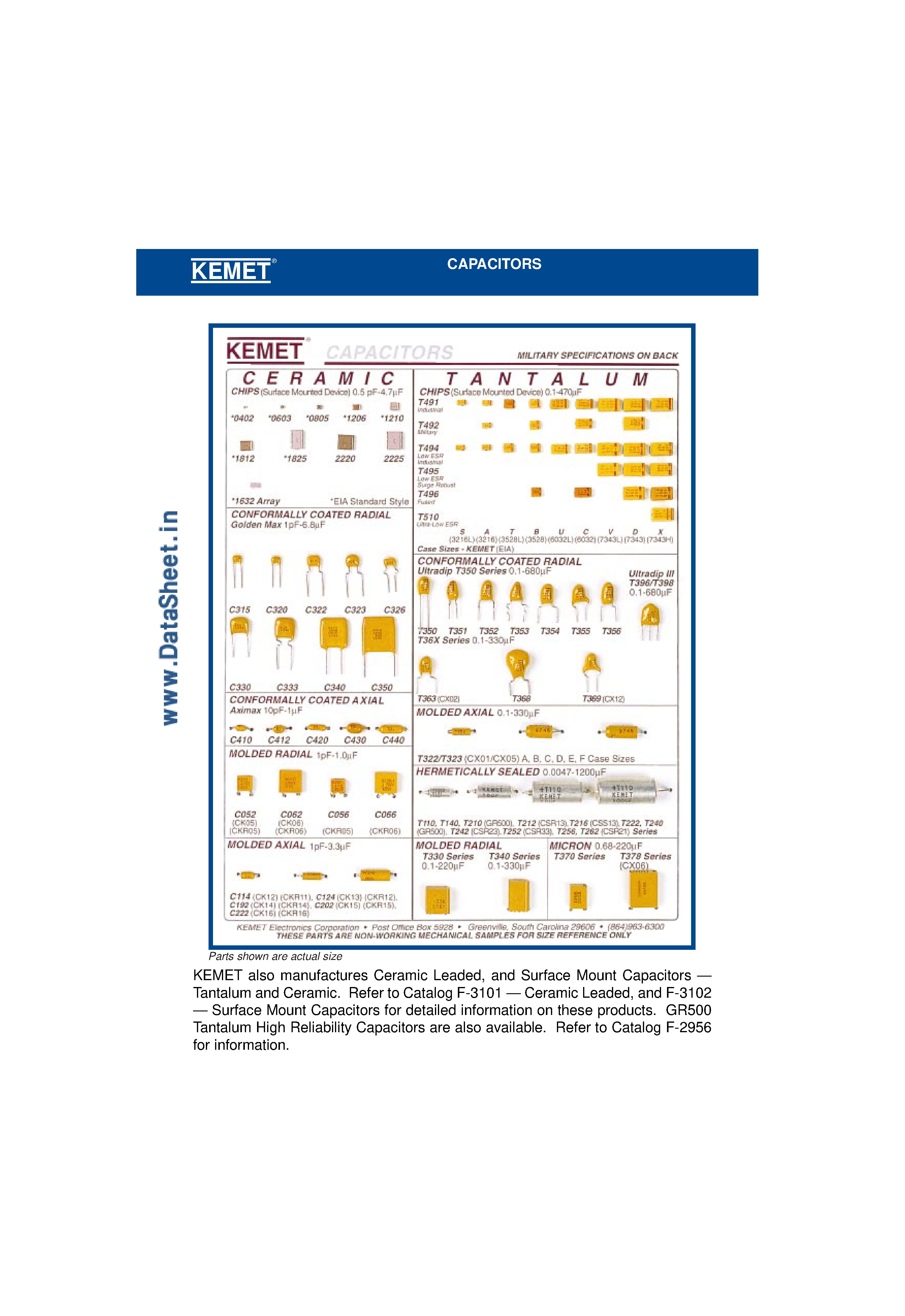 Datasheet T352F227xxx - Capacitors page 2