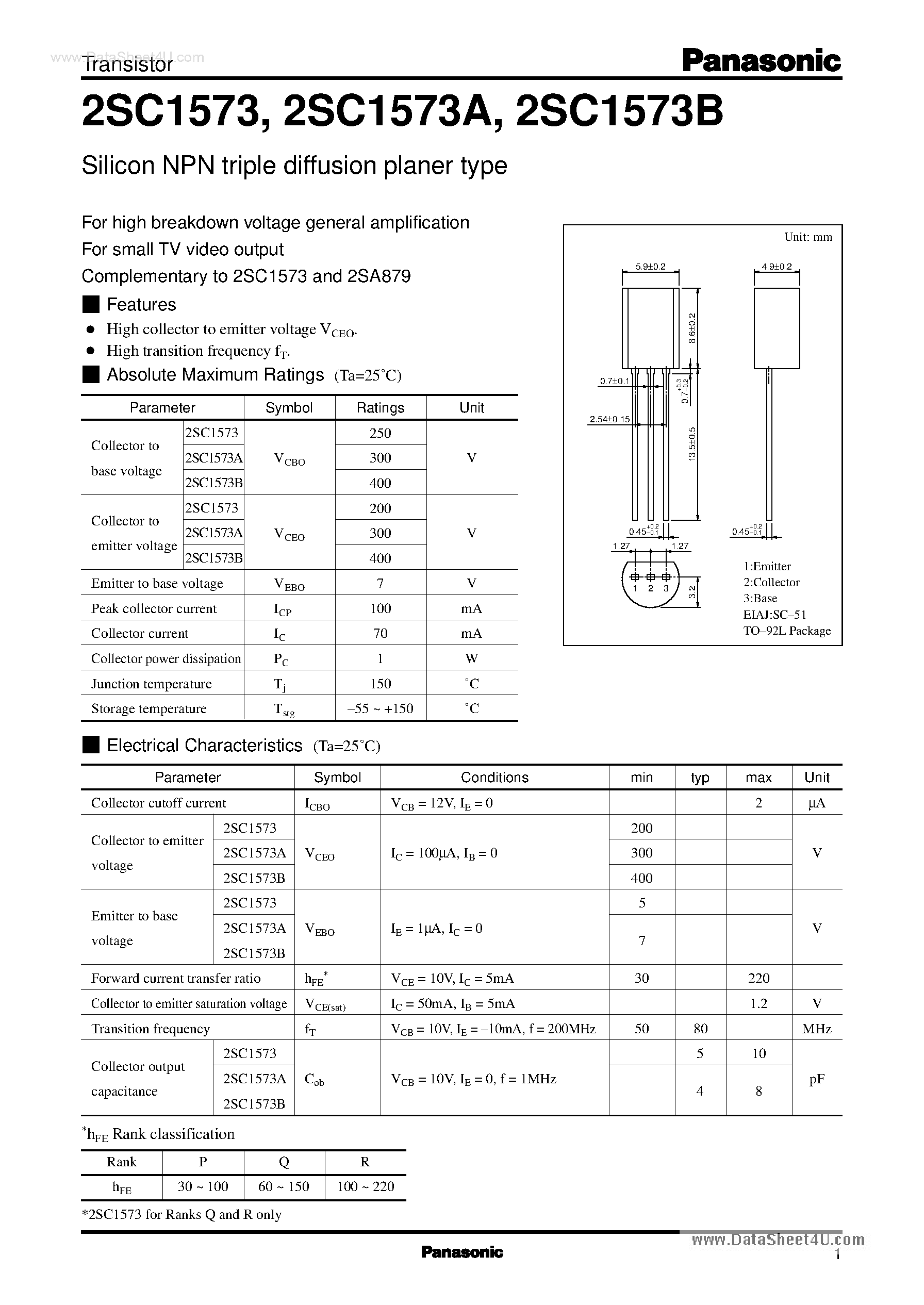 Даташит на микросхему C1573B страница 1 Даташит C1573B - Search ---> 2SC1573B страница 1