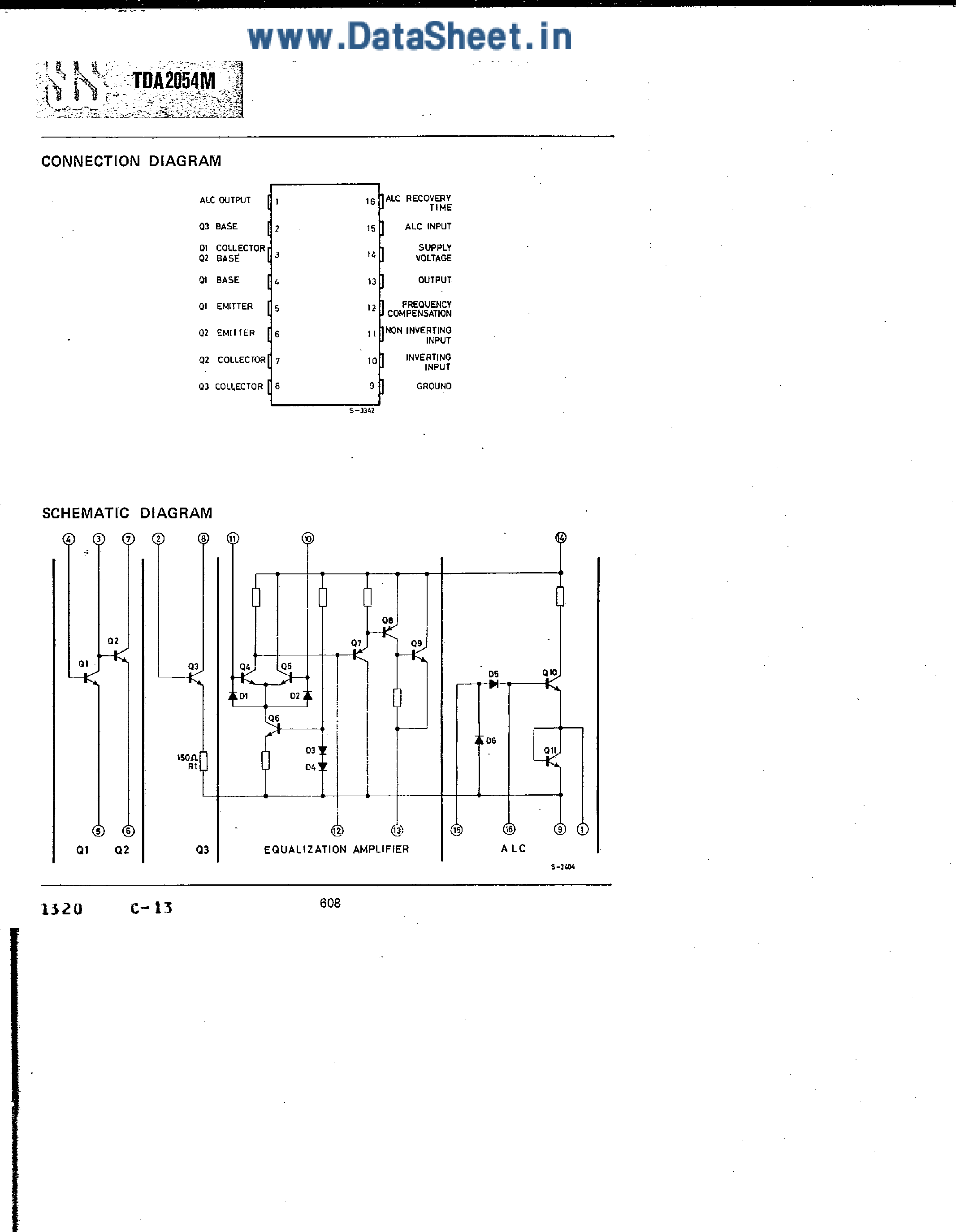 Datasheet TDA2054M page 2 Datasheet TDA2054M - Preamplifier with ALC page 2