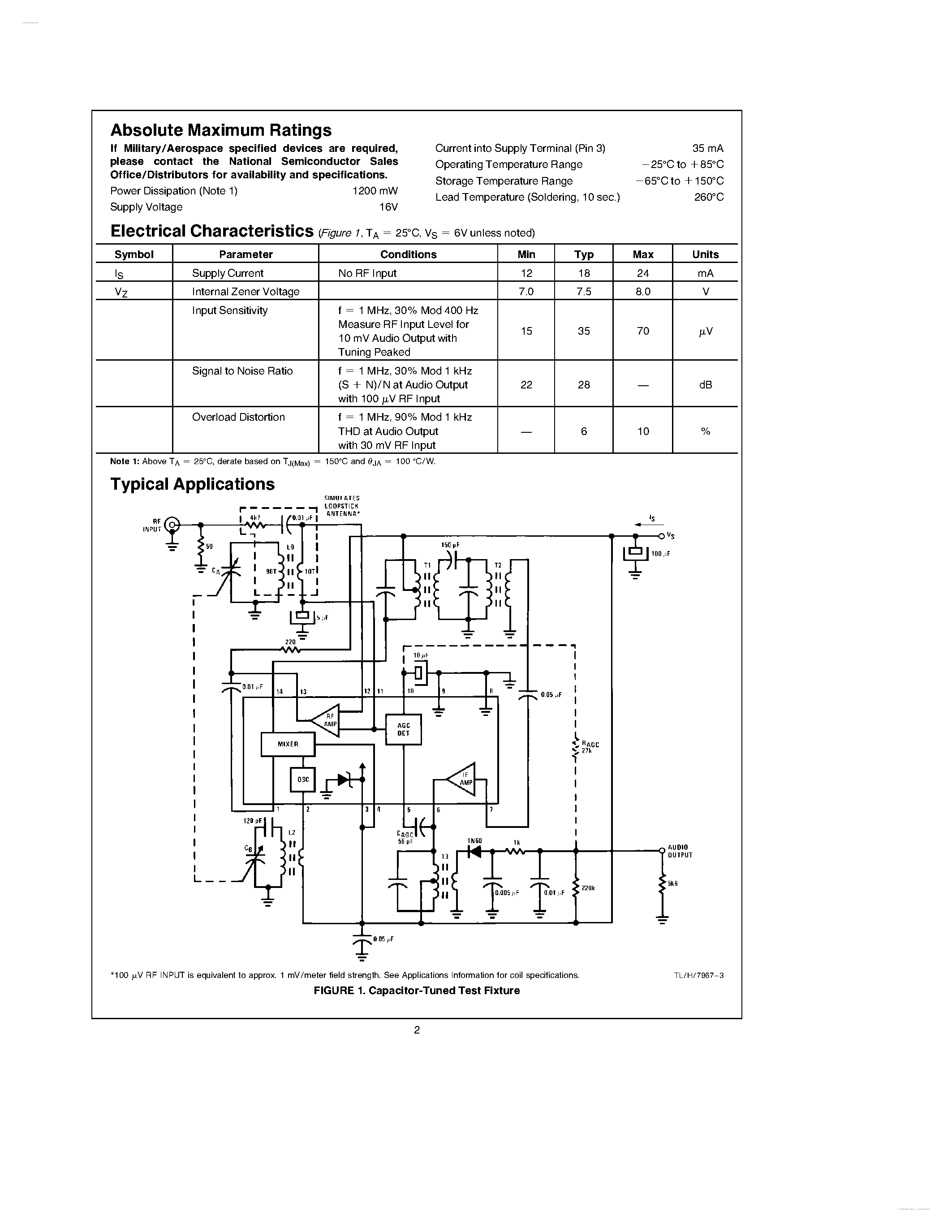 Datasheet LM3820 - AM RADIO SYSTEM page 2