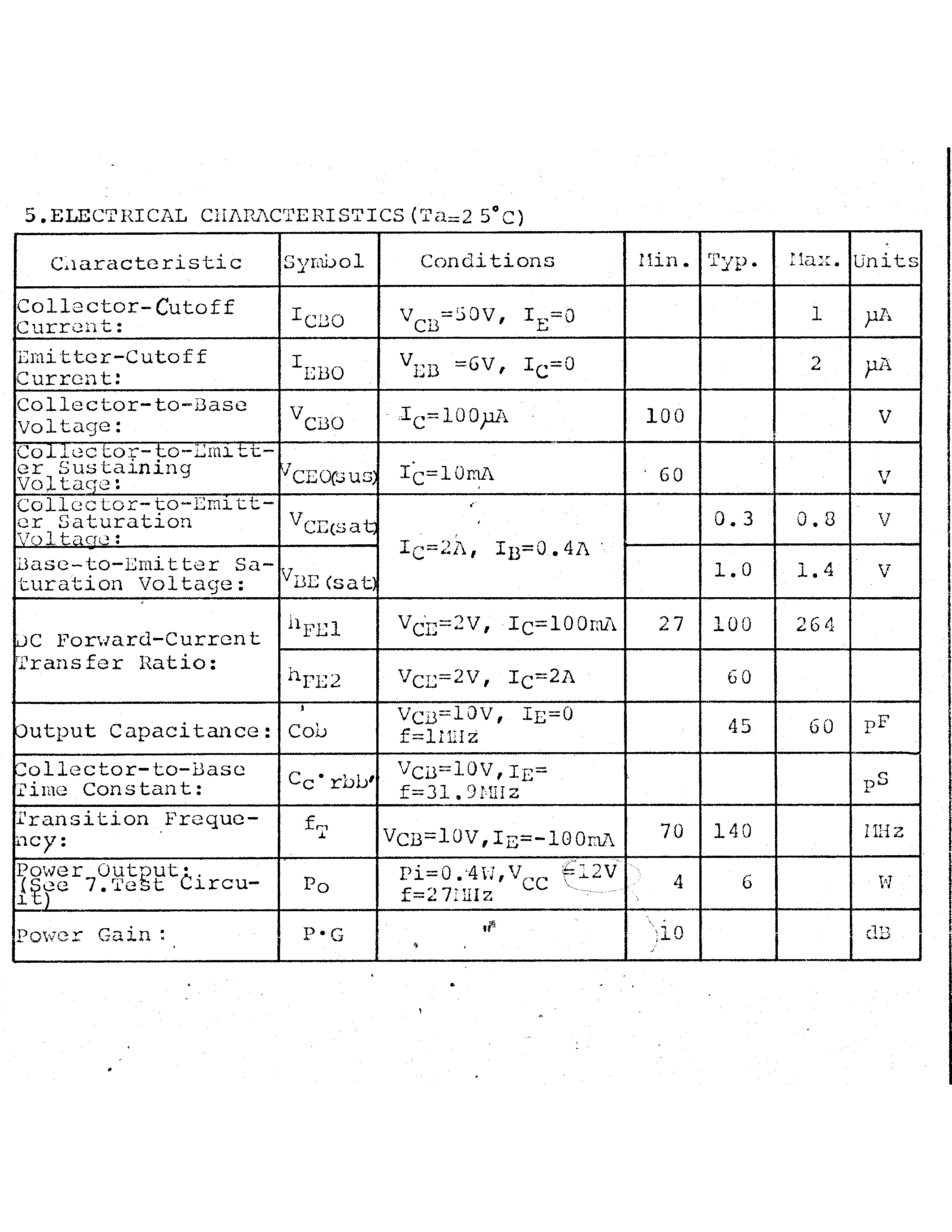 Datasheet 2SC1816 page 2 Datasheet 2SC1816 - SPECIFICATION TRANSISTORSS / DIODES page 2