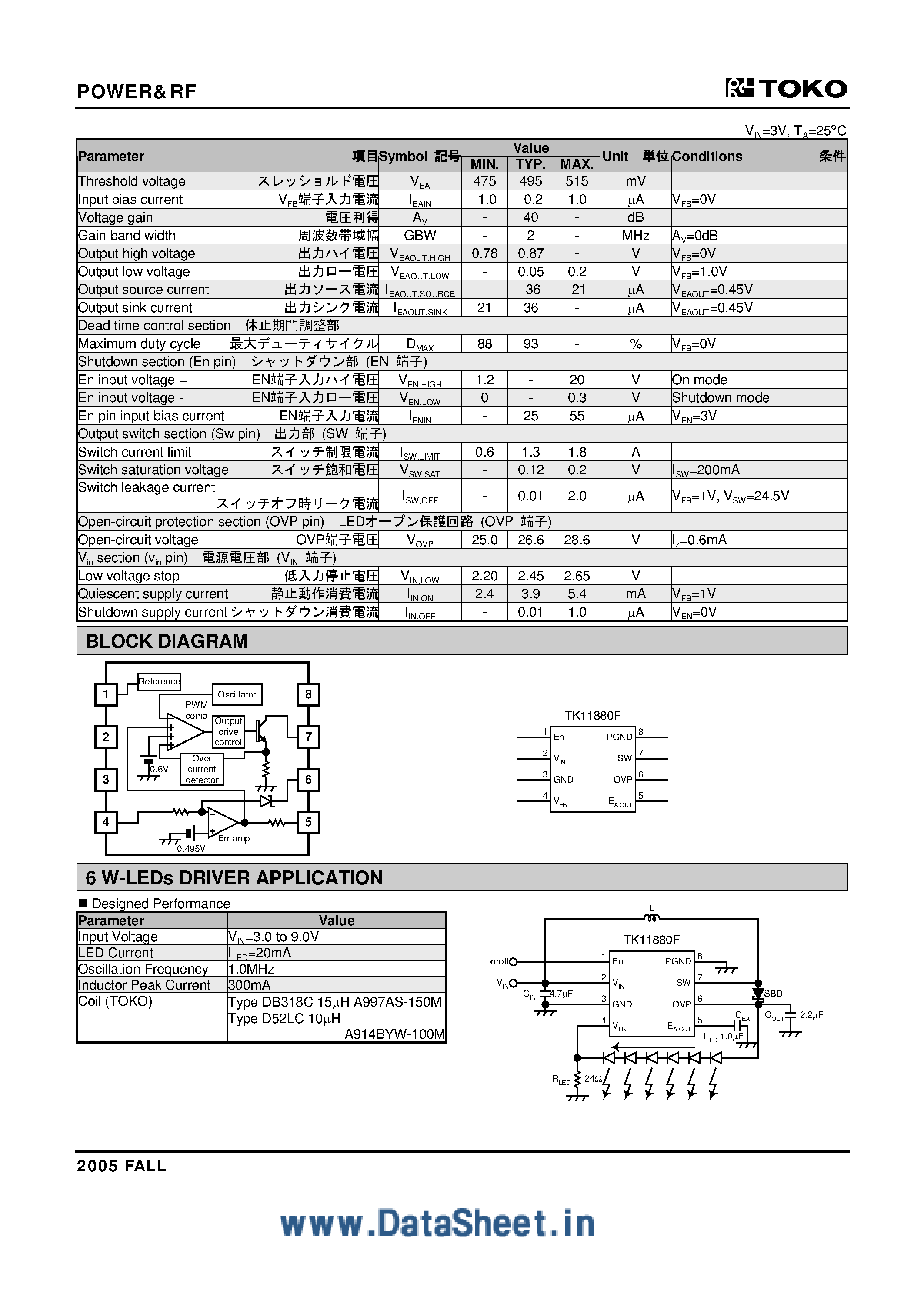 Даташит на микросхему TK11880FTL-G страница 2 Даташит TK11880FTL-G - Step-Up DC-DC Converter страница 2