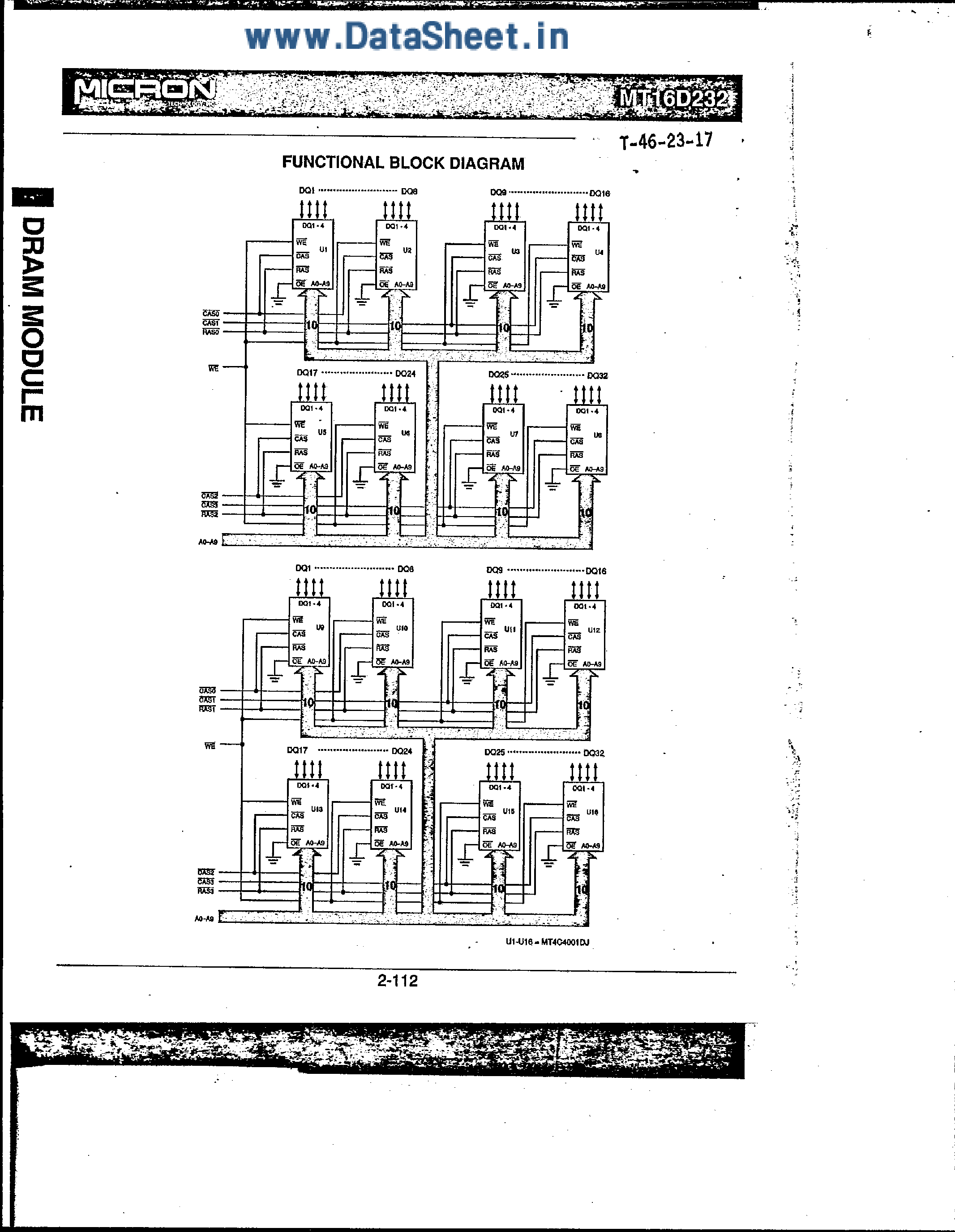 Даташит на микросхему MT16D232 страница 2 Даташит MT16D232 - 2Meg x 32 DRAM страница 2