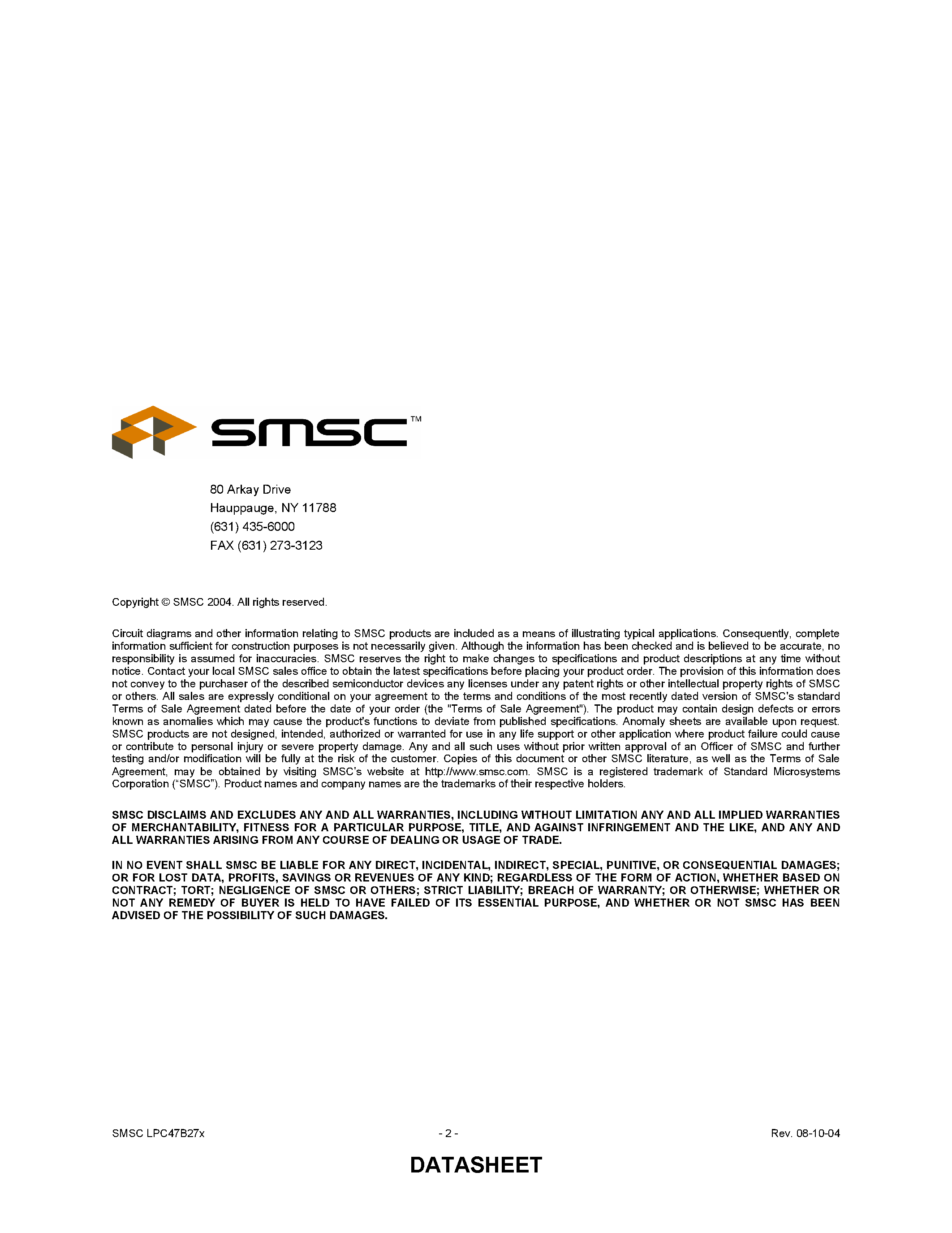 Datasheet LPC47B27X - 100 PIN ENHANCED SUPER I/O CONTROLLER WITH LPC INTERFACE page 2