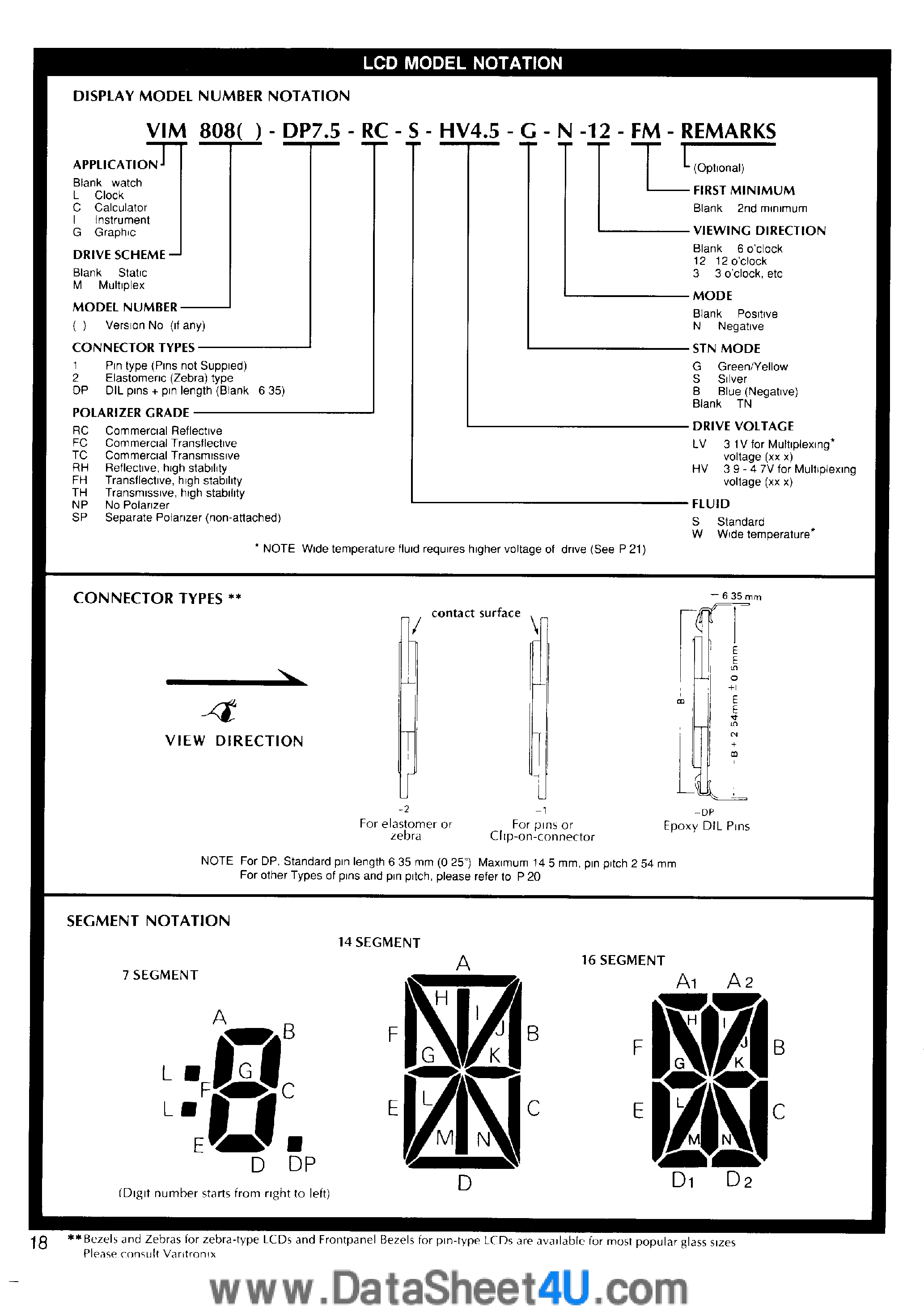 Datasheet VI315-DPRC - LCD 3.5 Digit page 1