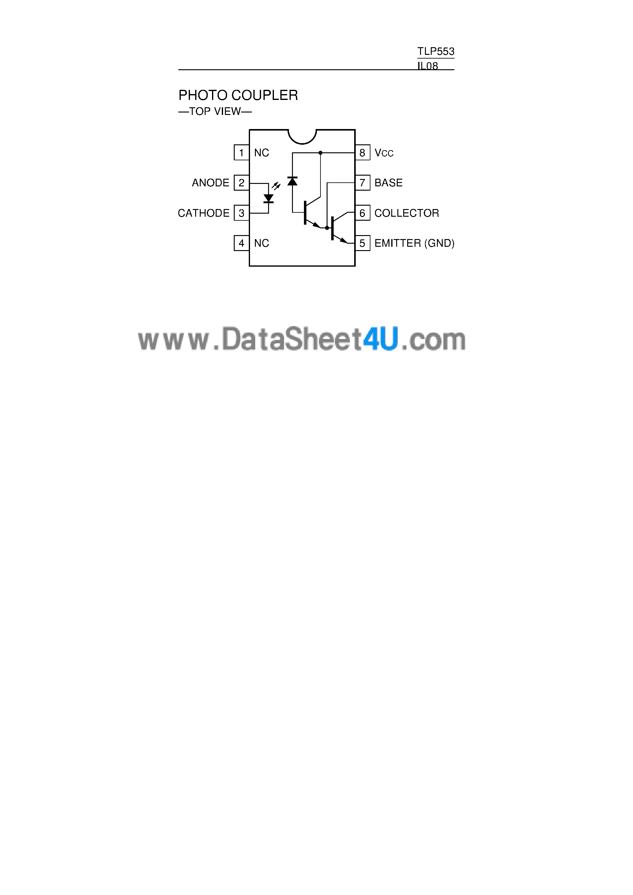 Даташит TLP553 - Photo Coupler страница 1